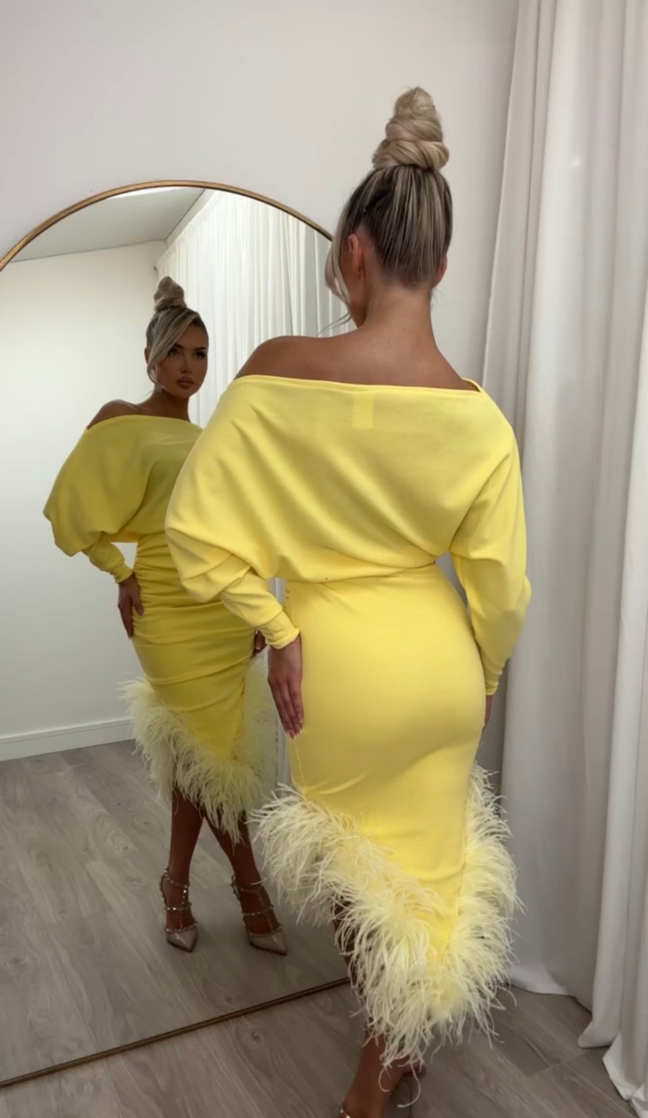 Arella Maternity Dress Yellow