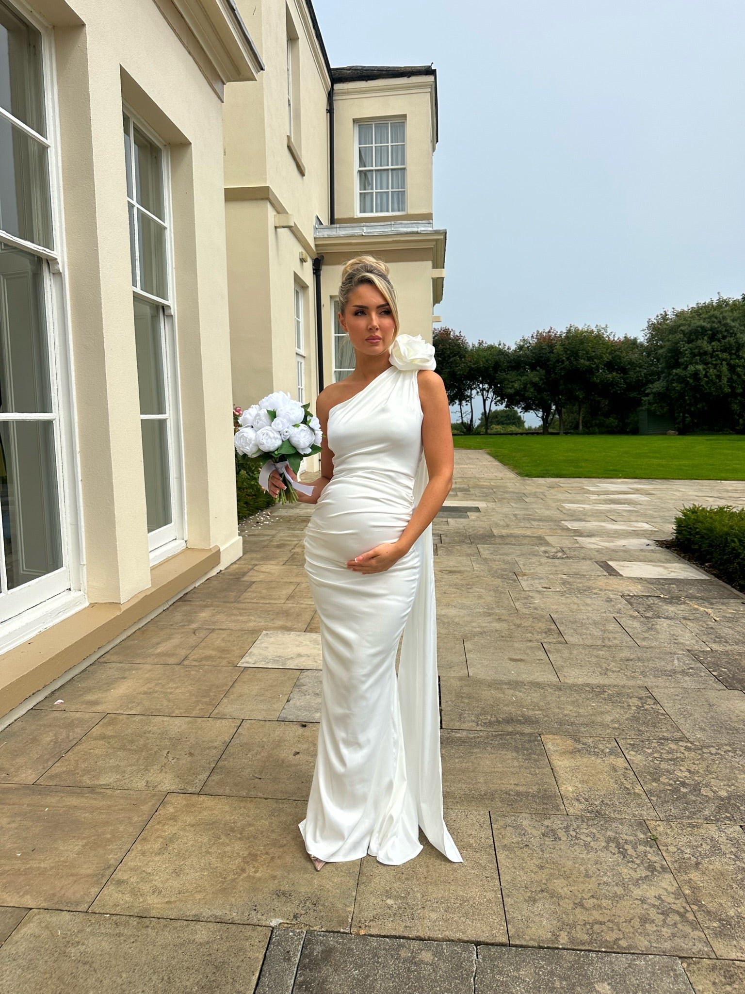 Amalfi Maternity Dress White