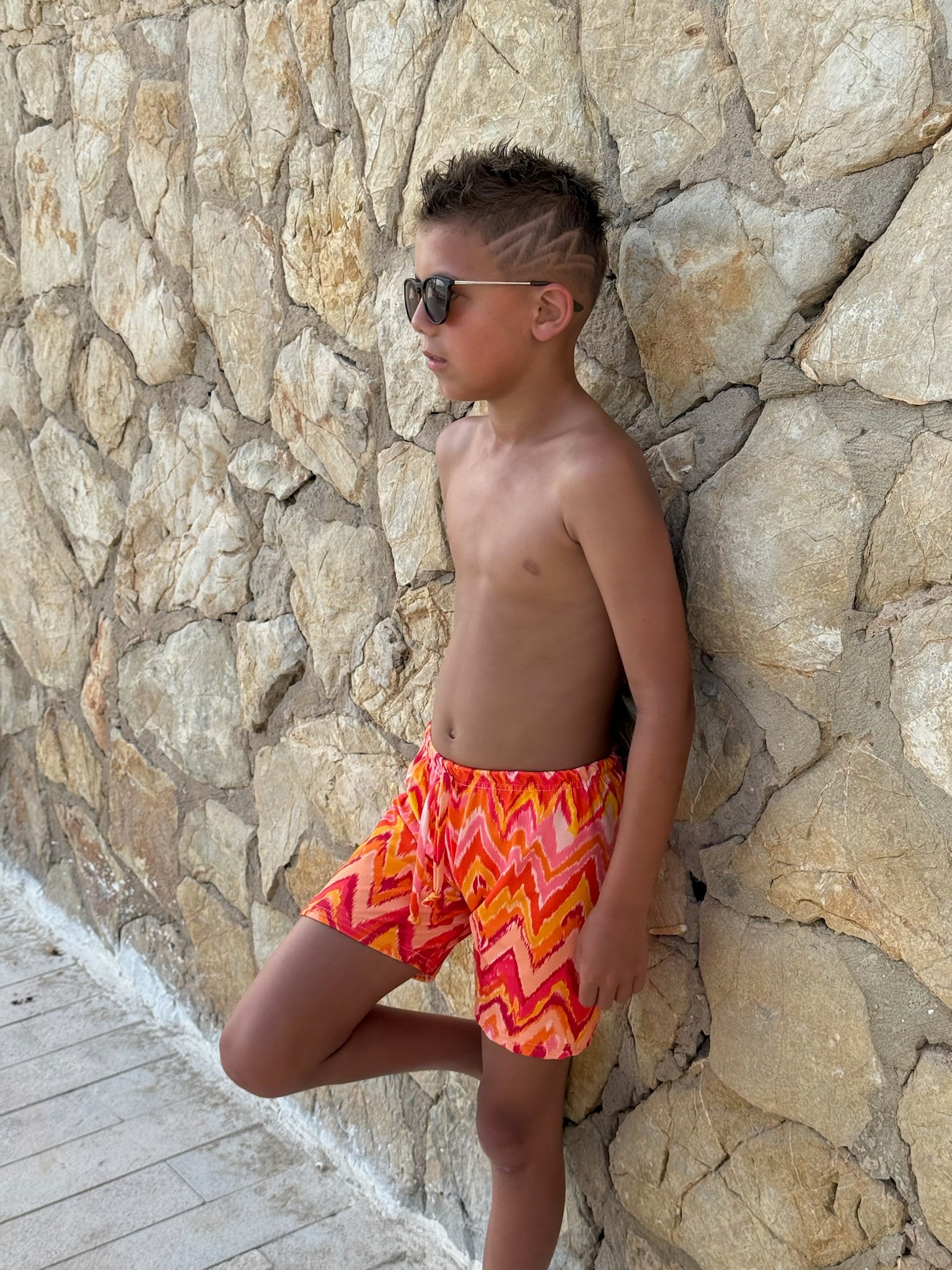 Mini Marrakesh Orange Swim Shorts