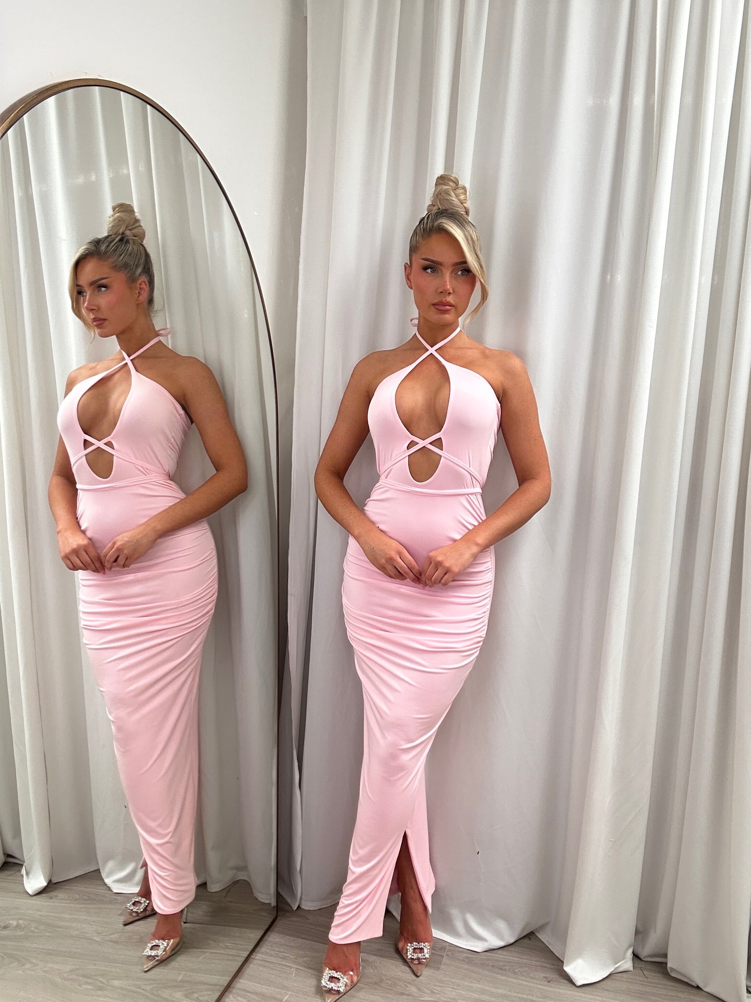 Lily Sleeveless Dress Baby Pink