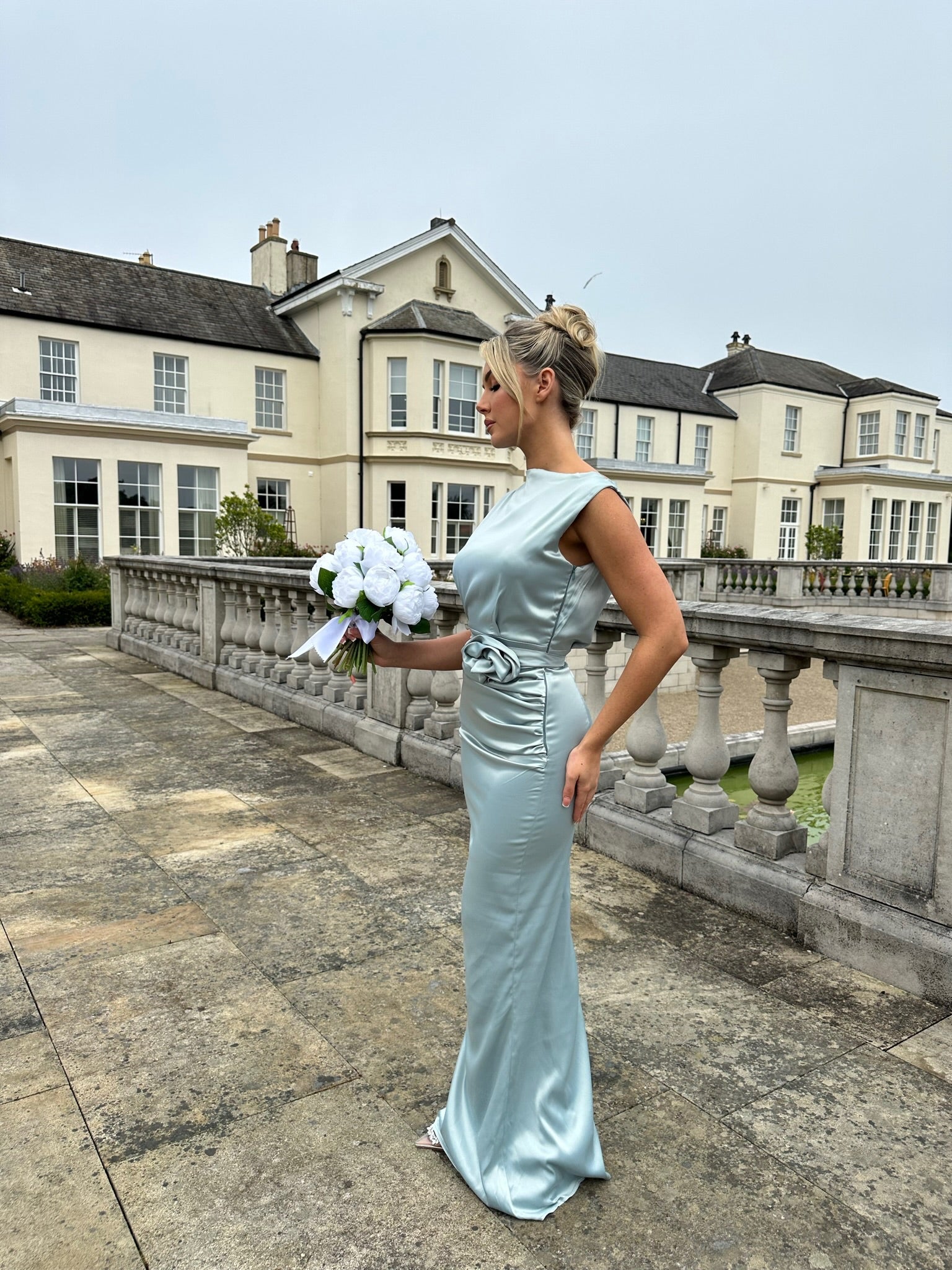 Bali Belt Dress Mineral Blue