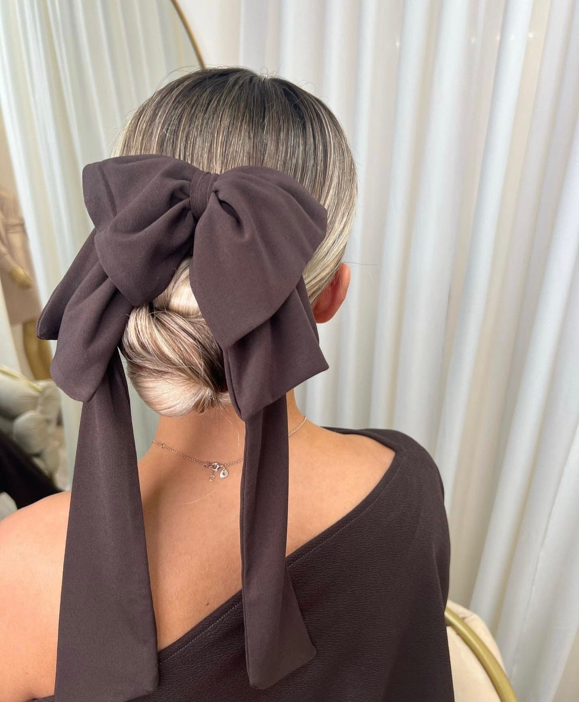 Hair Bow Chocolate brown