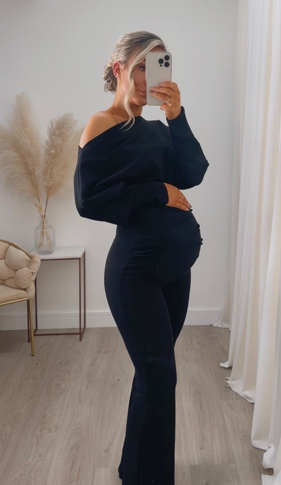 Arella Maternity Jumpsuit Black