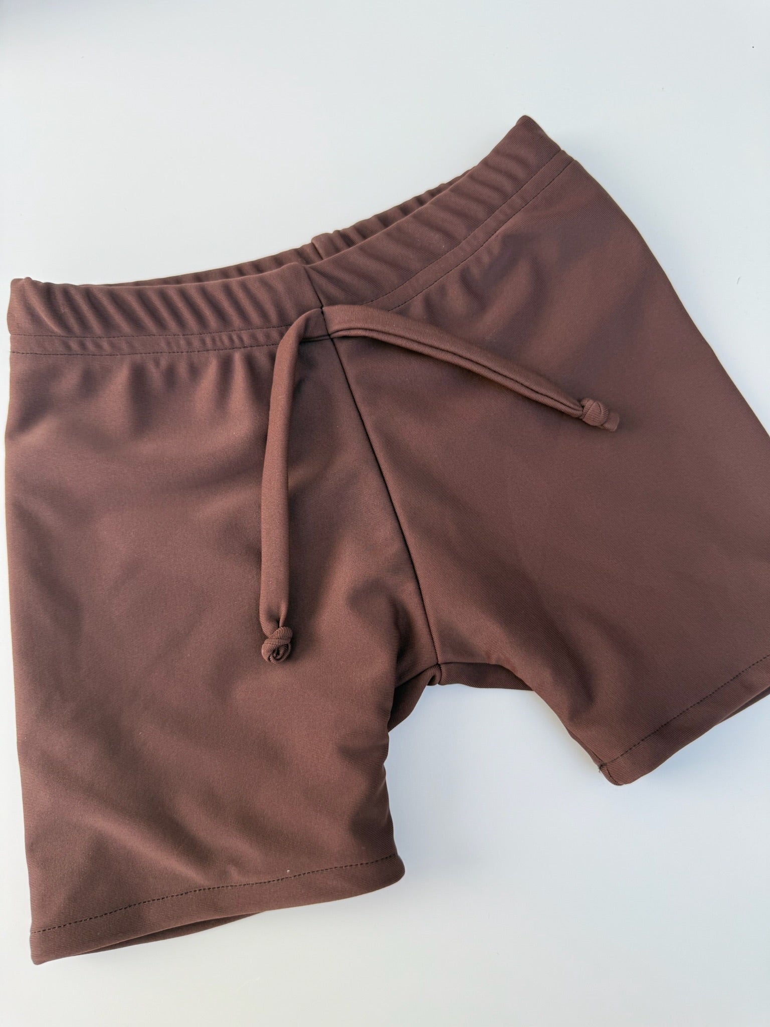 Mini Chocolate Brown Swim Shorts