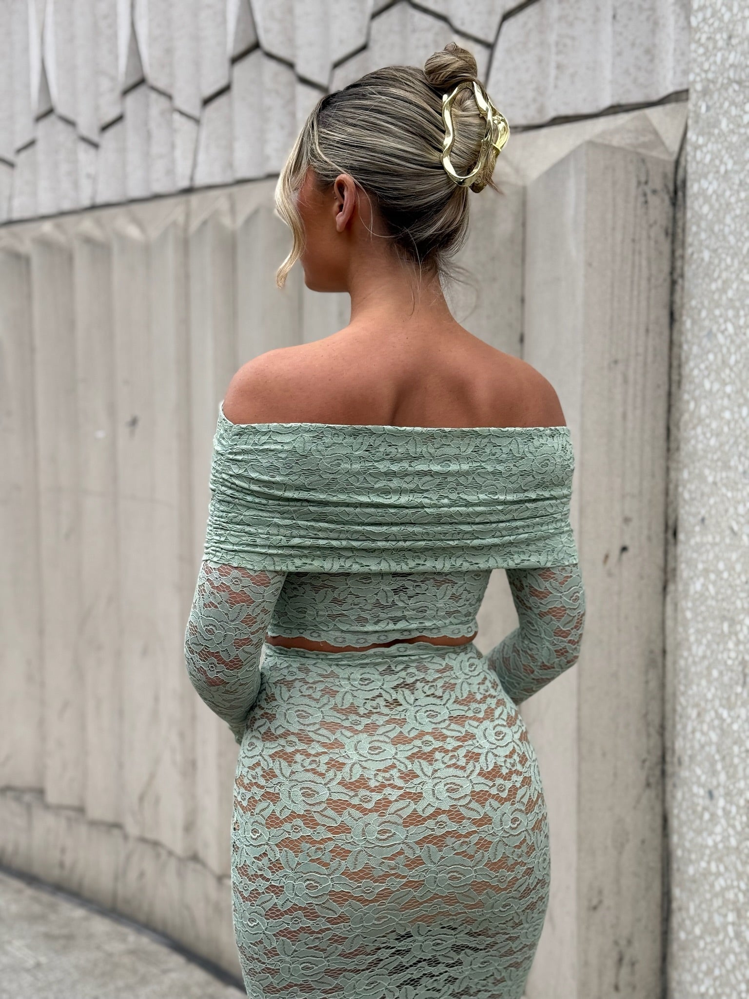 Kenzie Two Piece Set Matcha Lace