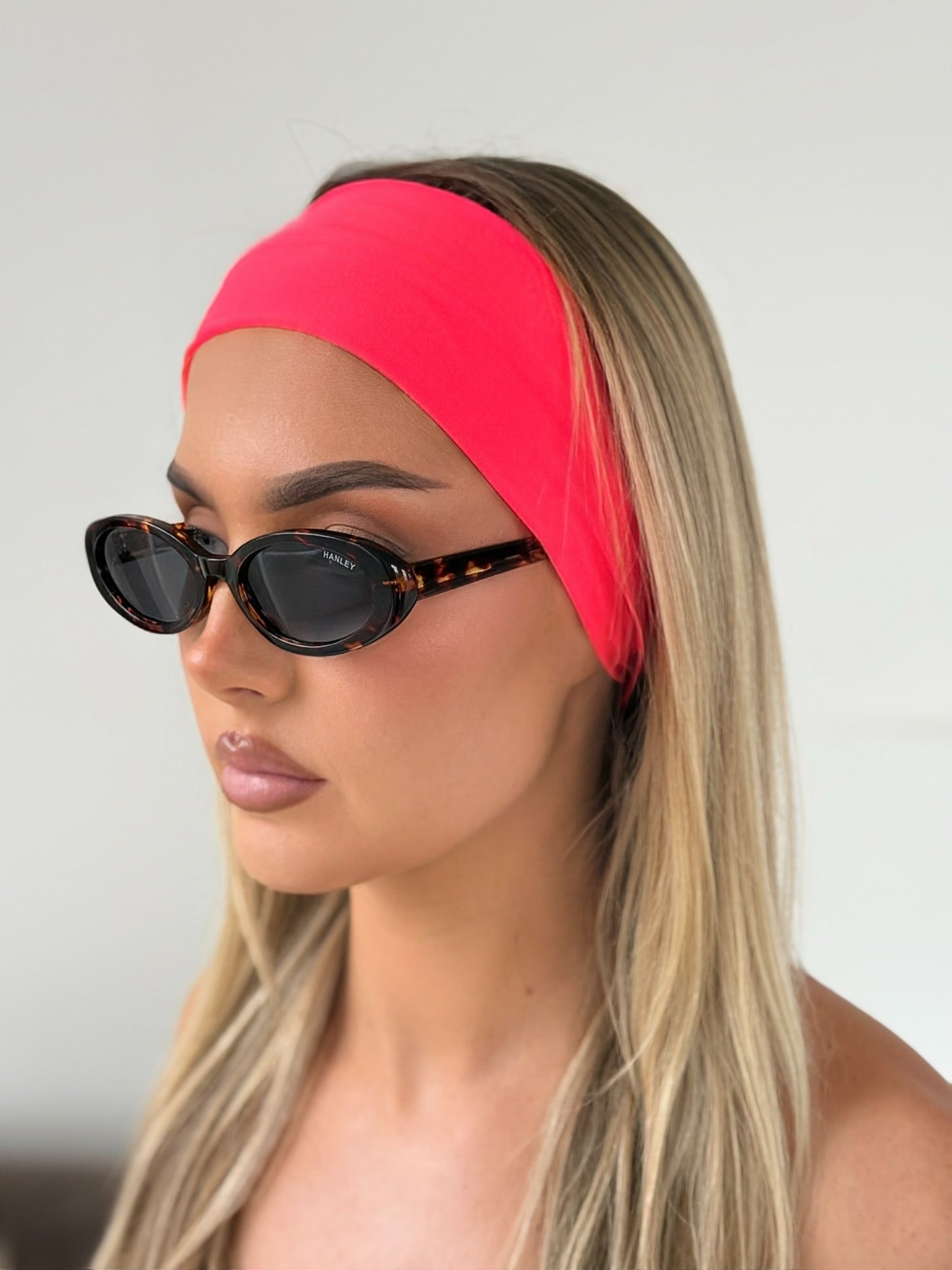Neon Red Lycra Headband