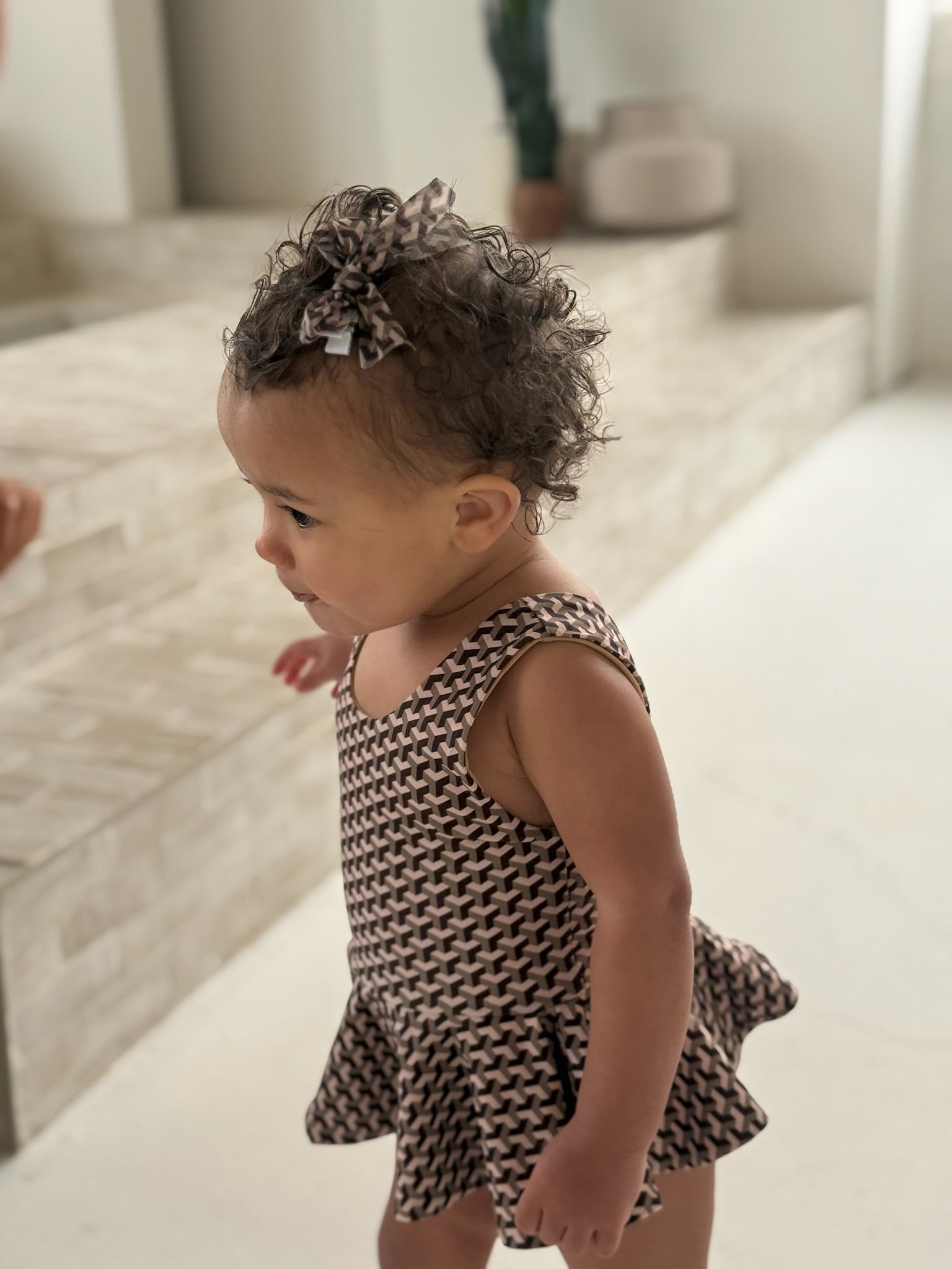 Mini Miami Taupe Small Bow