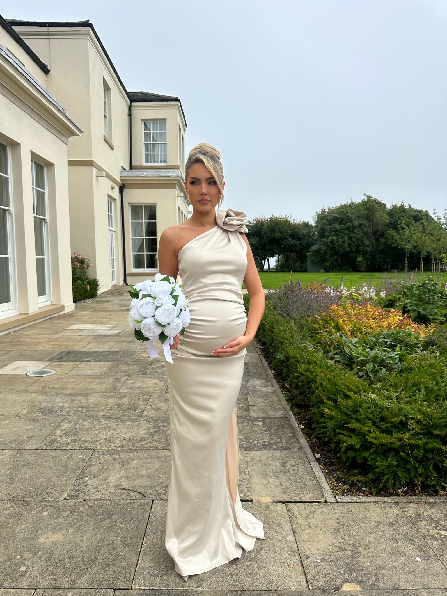 Amalfi Maternity Dress Champagne