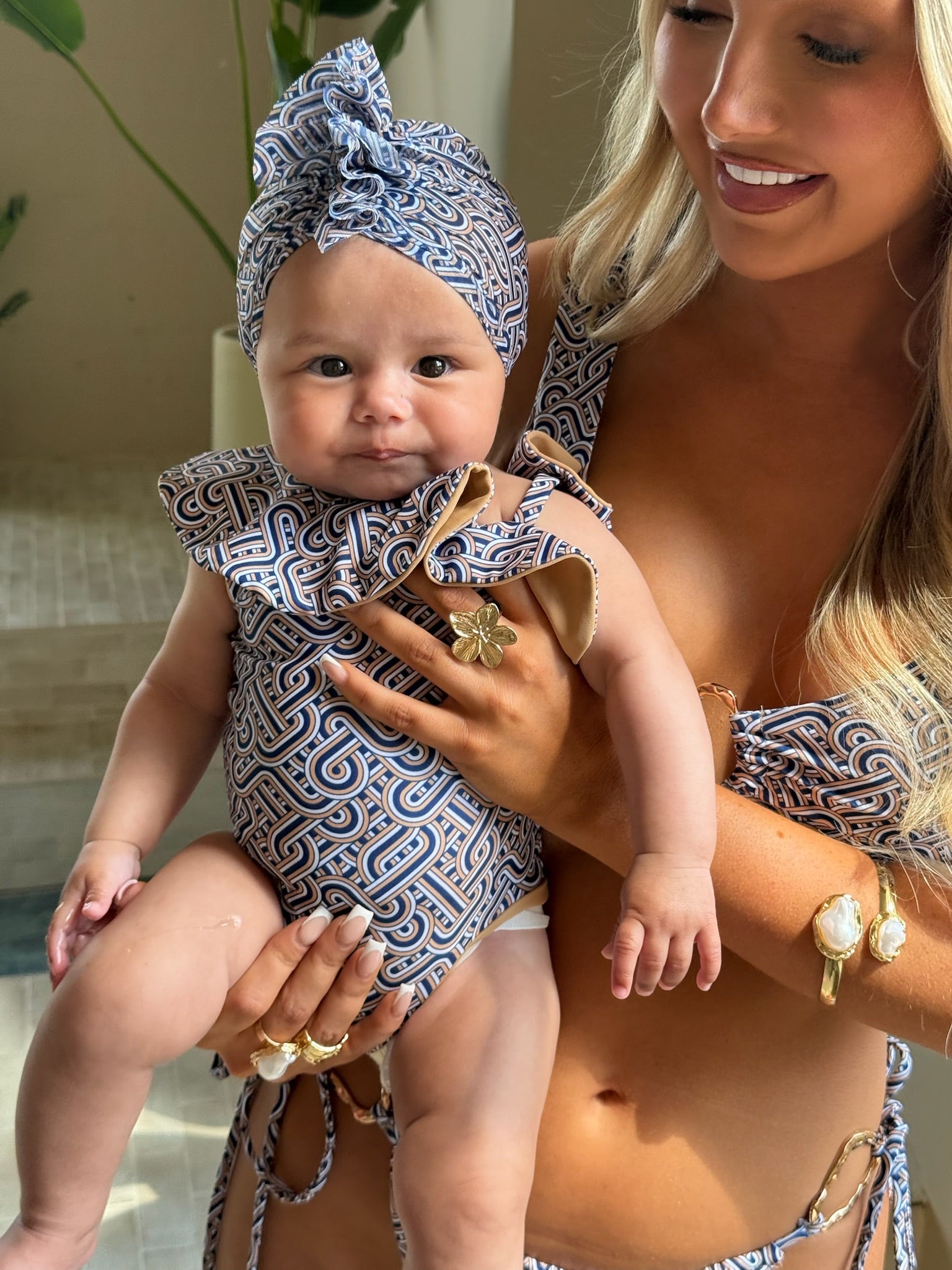 Mini St. Tropez Ruffle shoulder Swimsuit