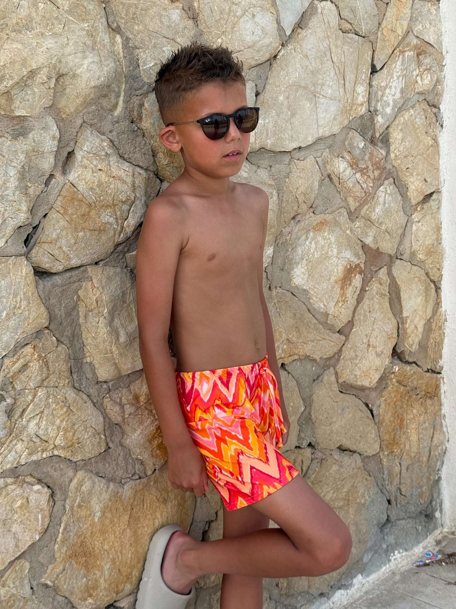 Mini Marrakesh Orange Swim Shorts
