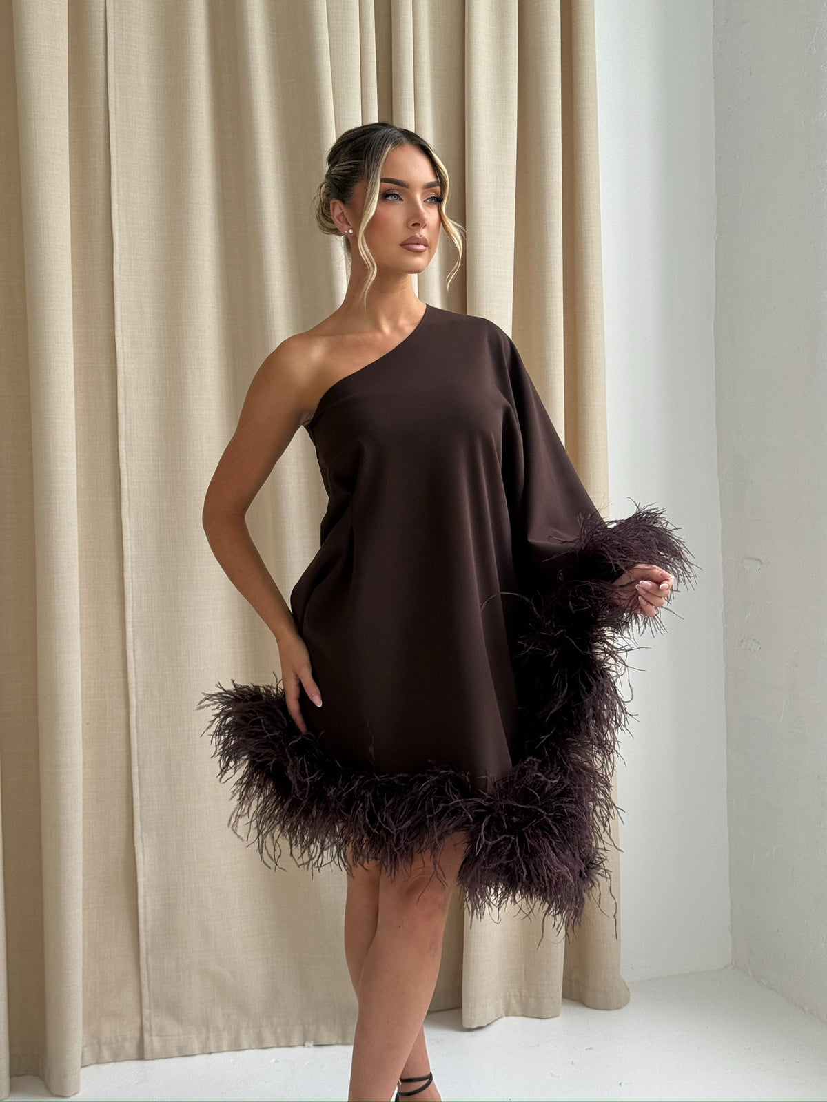 Capri Mini Dress Chocolate brown