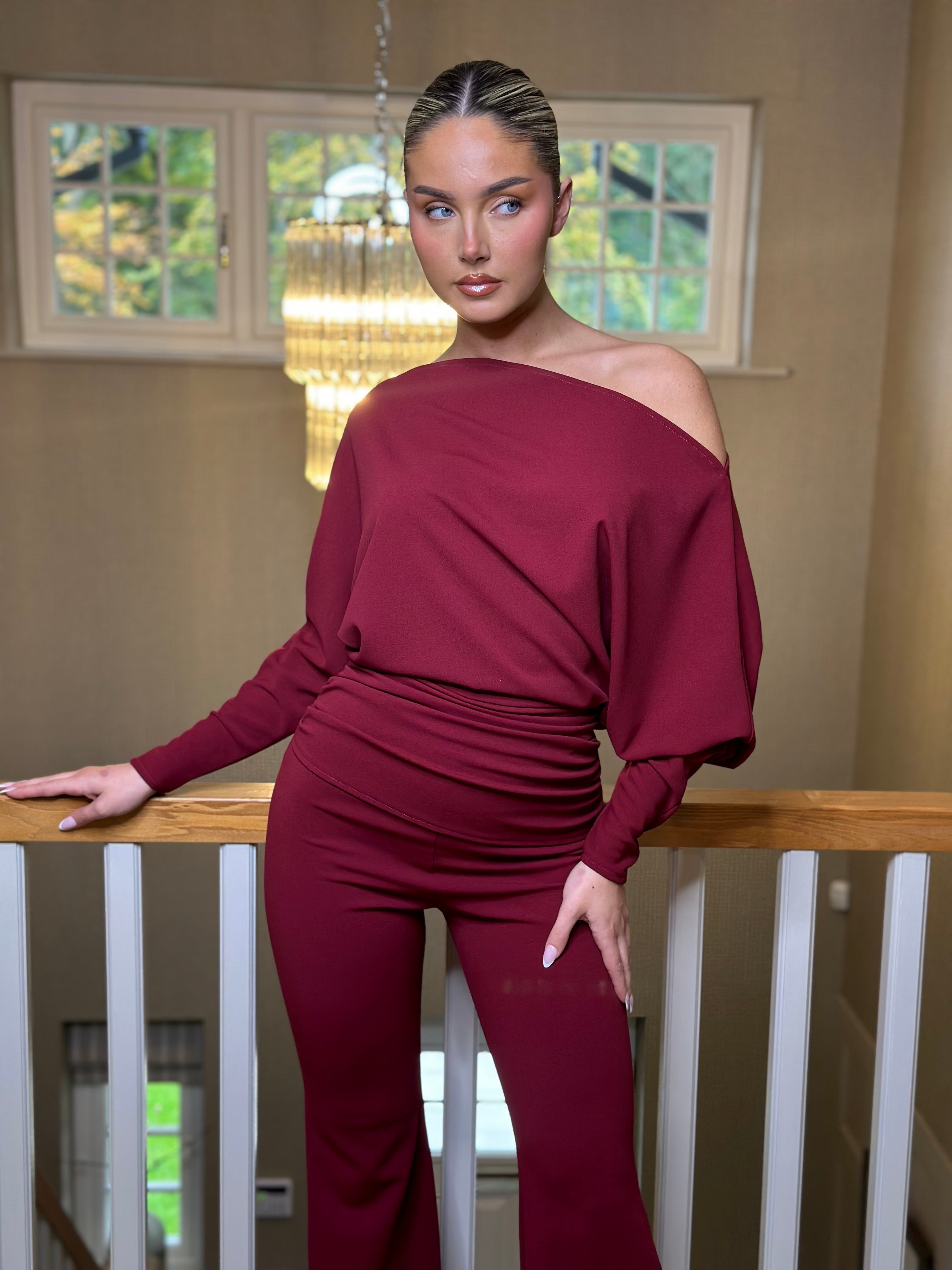 Arella Jumpsuit Wine