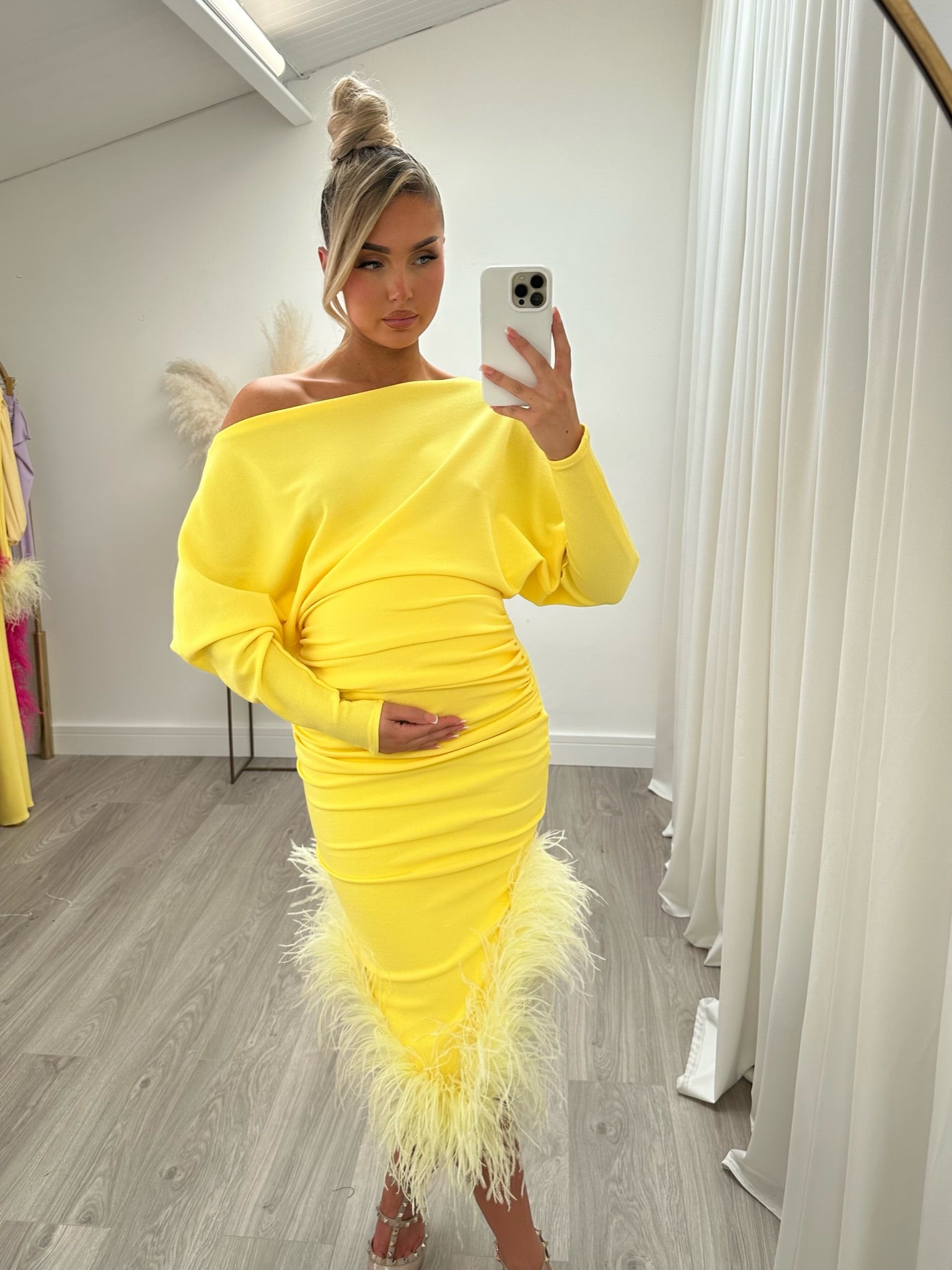Arella Maternity Dress Yellow