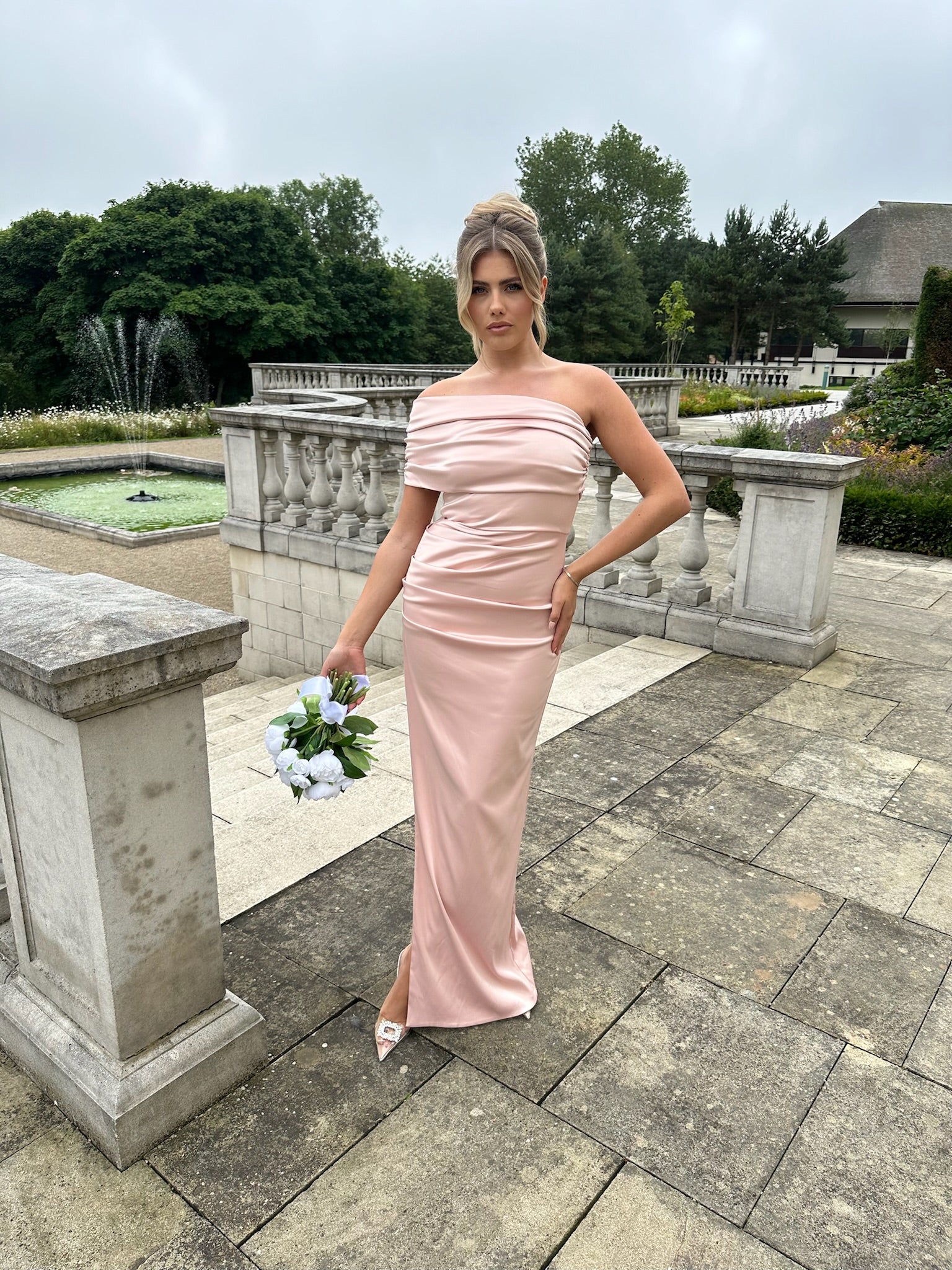 Monaco Dress Blush Pink