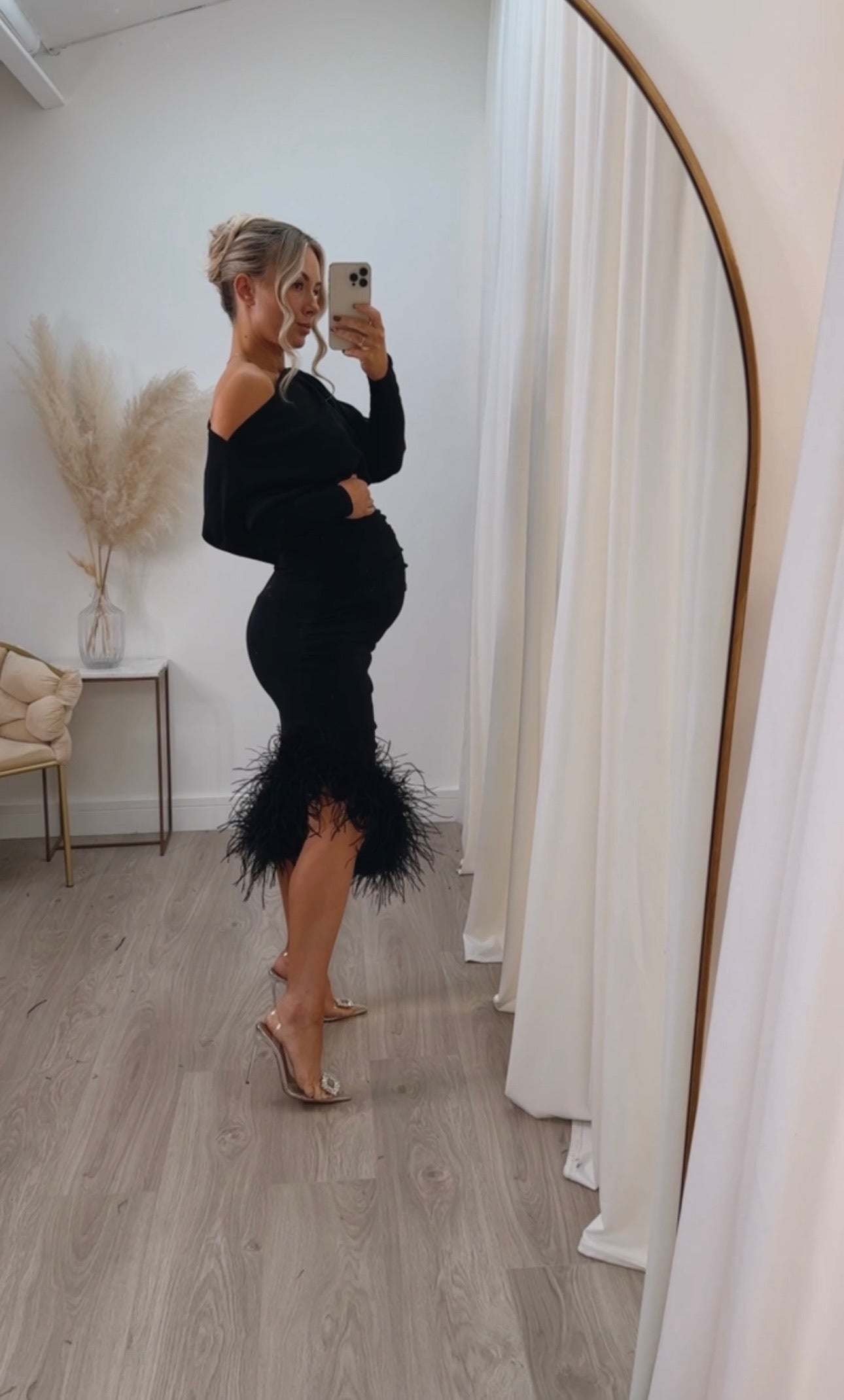 Arella Maternity Dress Black
