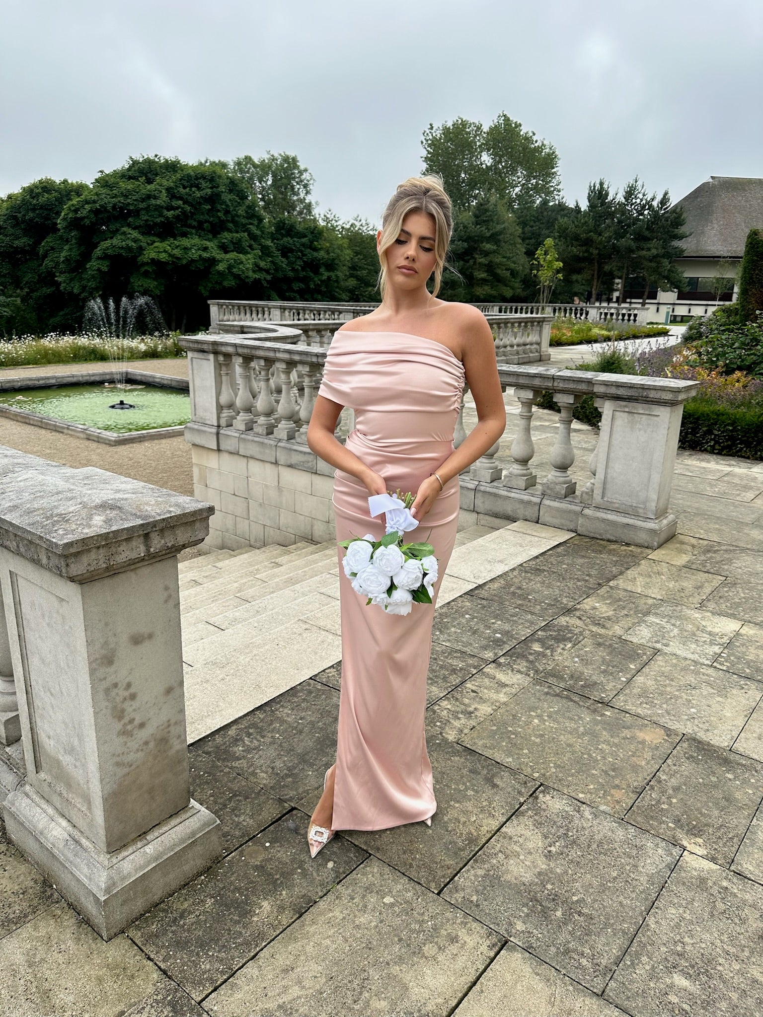Monaco Dress Blush Pink
