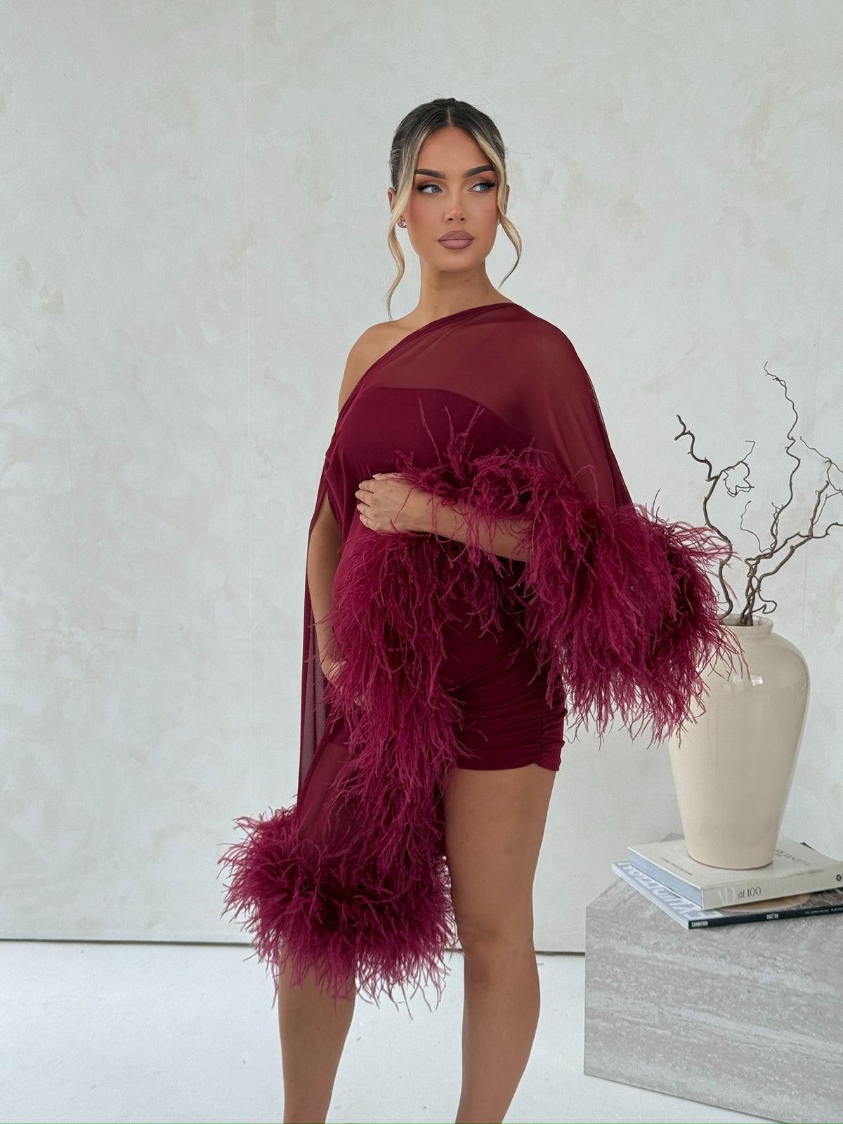 Cindy Cape Top Two Piece Maternity Set Wine
