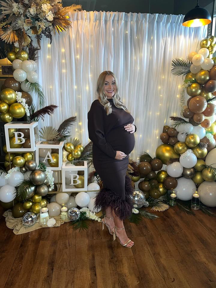 Arella Maternity Dress Chocolate brown