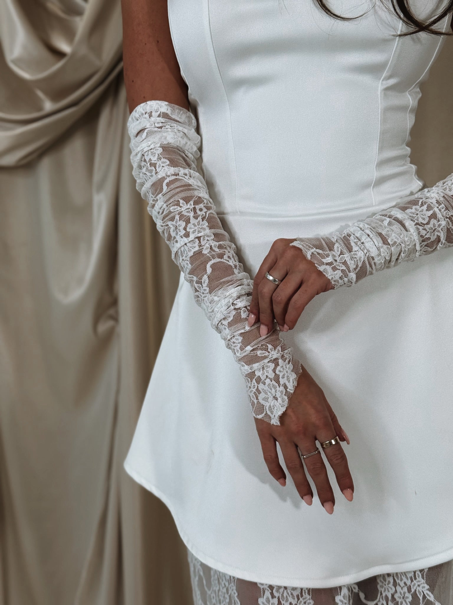 Grace Corset Dress Set White