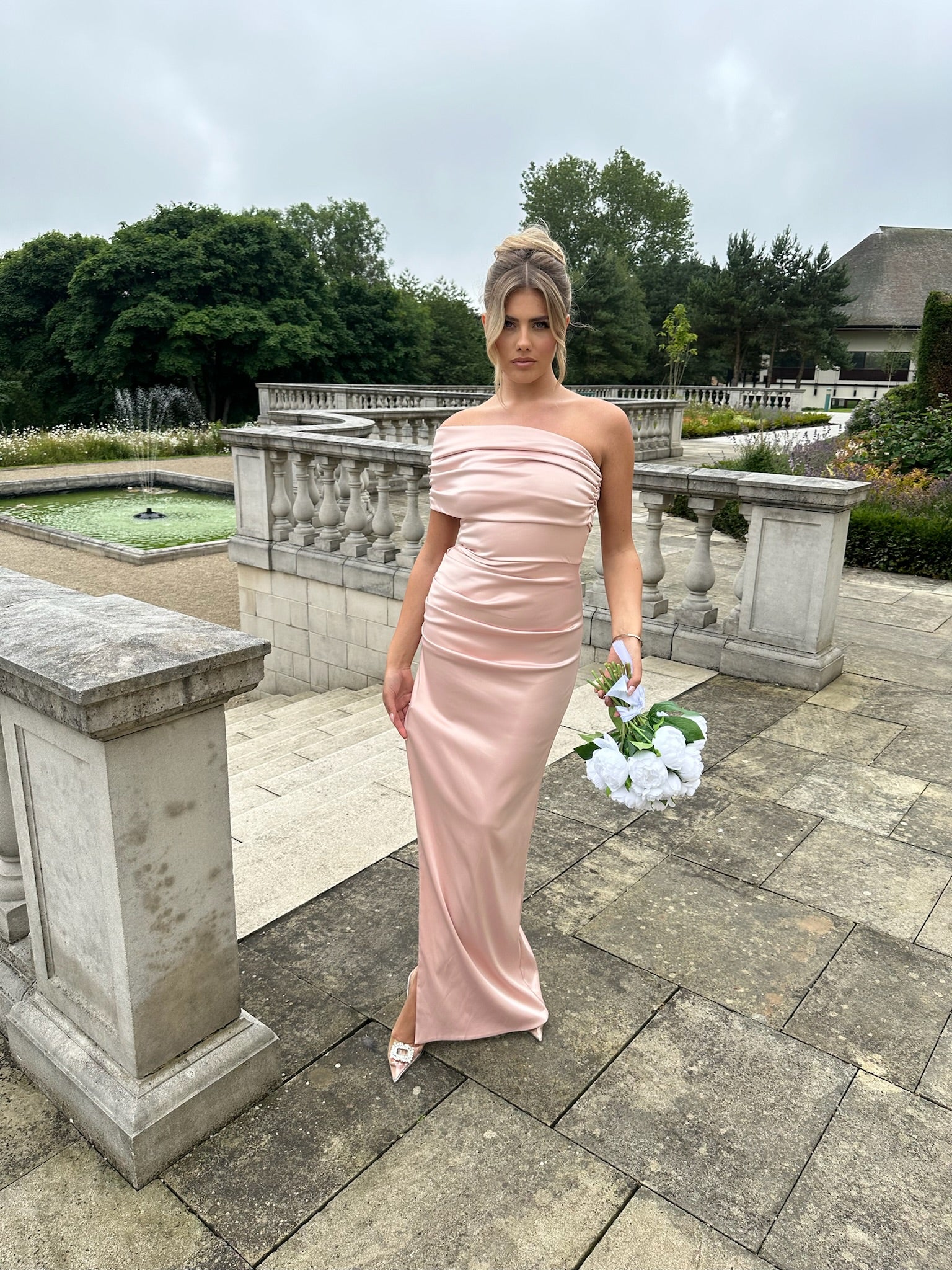 Monaco Dress Blush Pink