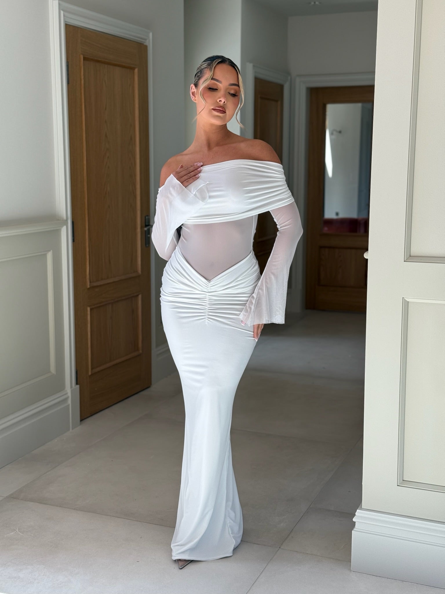 Harlie Two Piece Skirt Set White