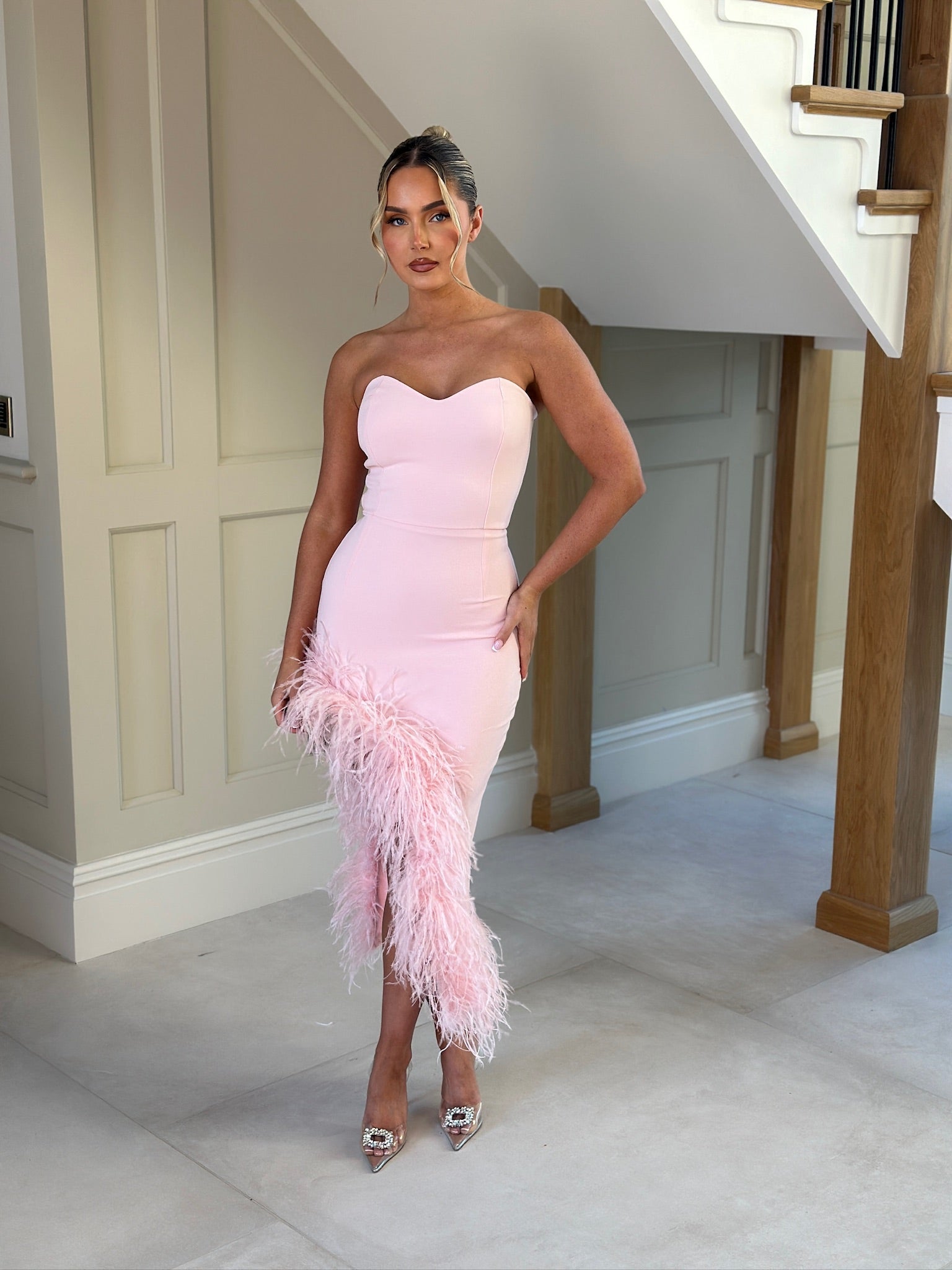 Amara sleeveless Dress baby pink