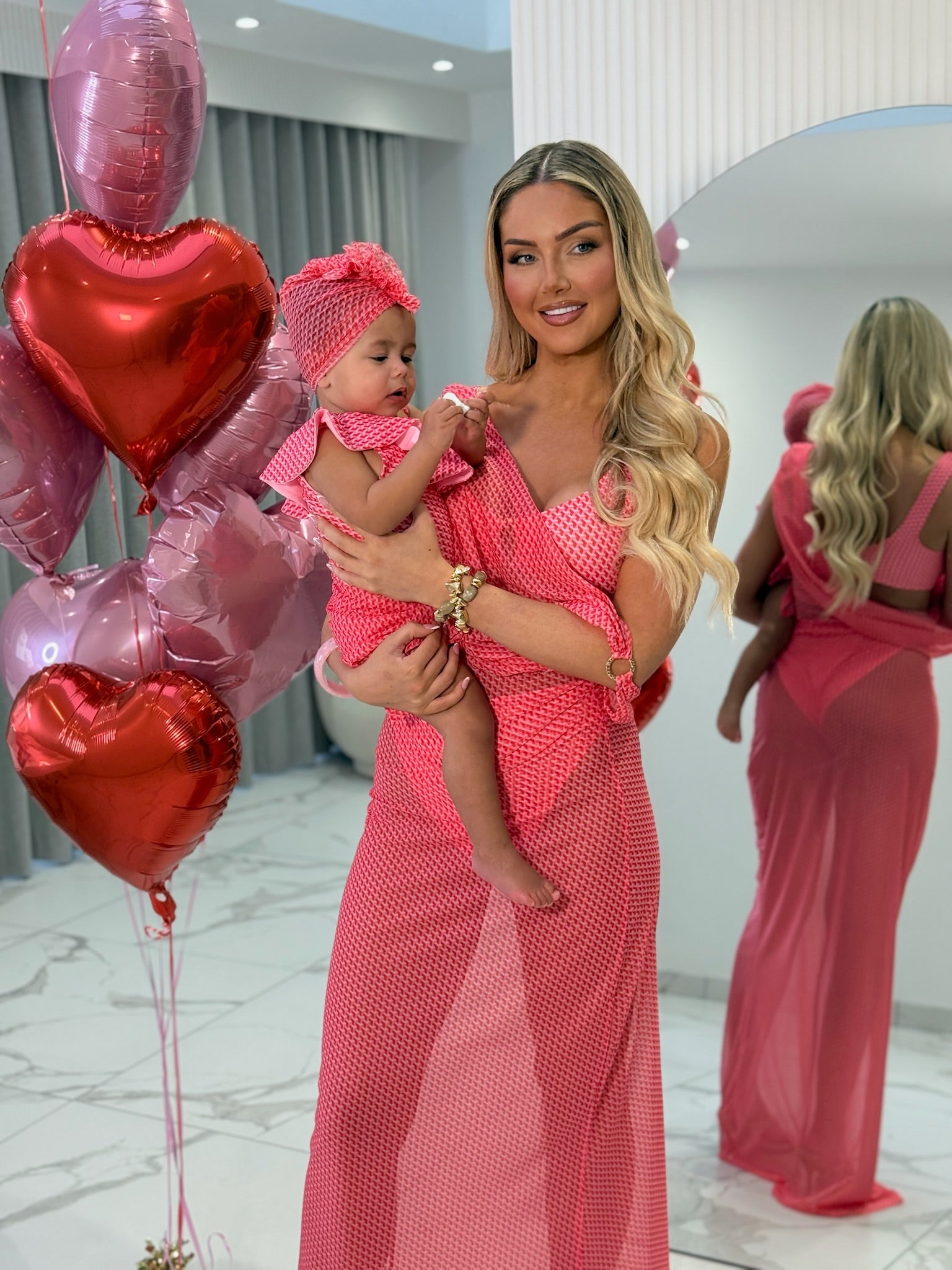 Miami Gold Ring Detailing Mesh Dress