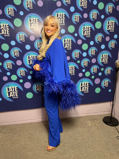 Kylie Cape Trouser Set Royal Blue