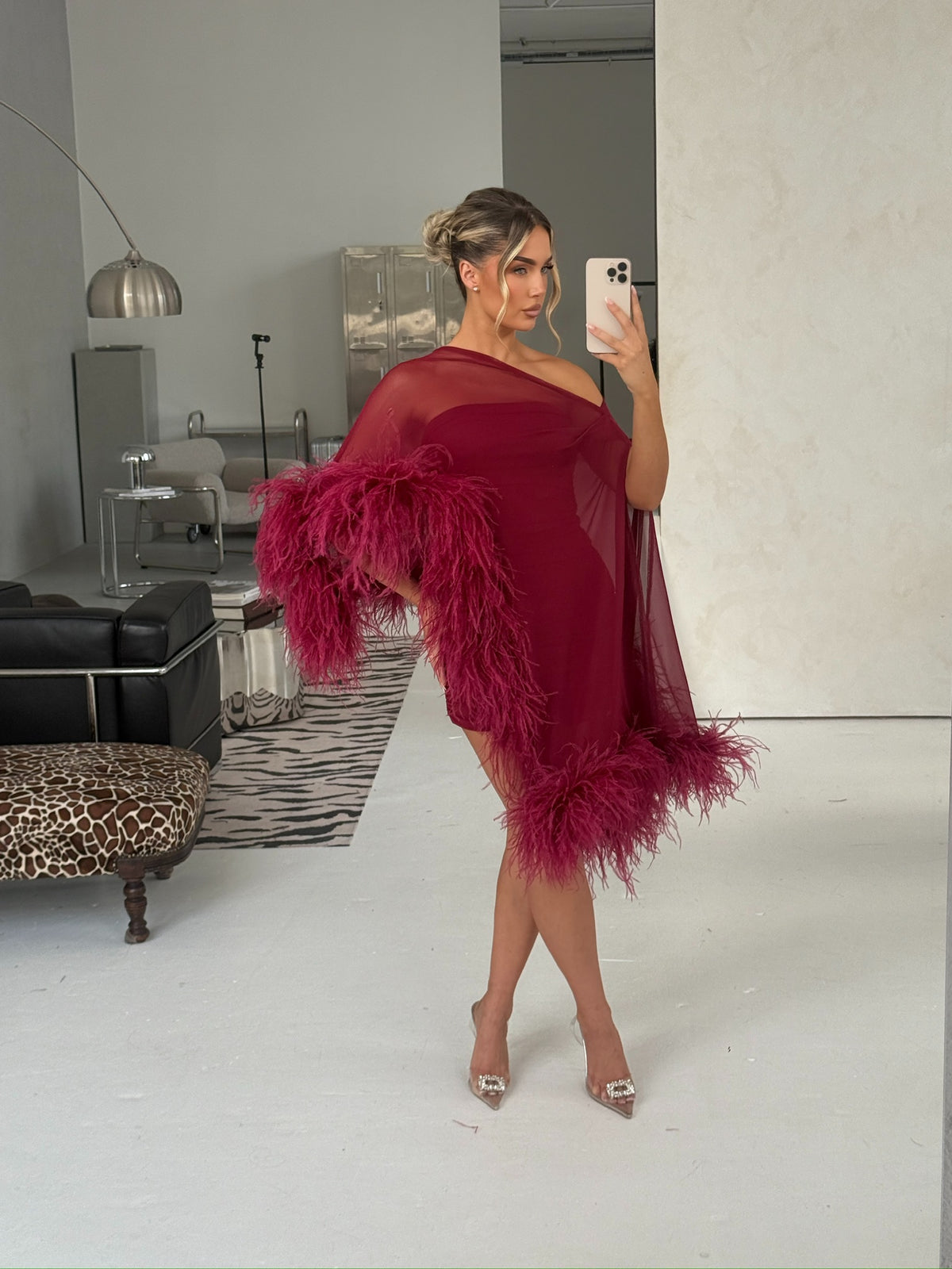 Cindy Cape Top Two Piece Set Wine