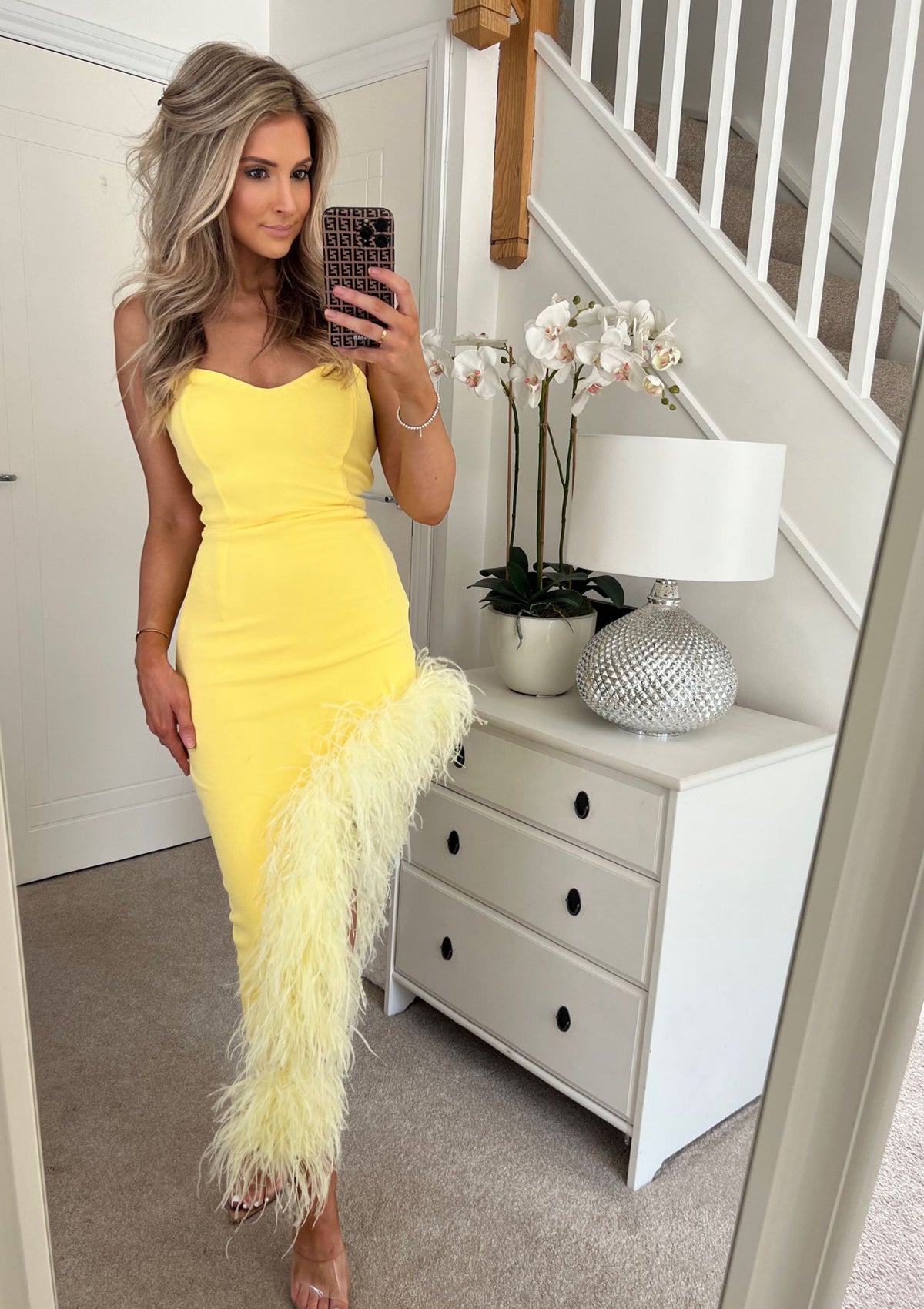Amara Dress Nude | Ostrich Feather Dress | Rag & Doll 8