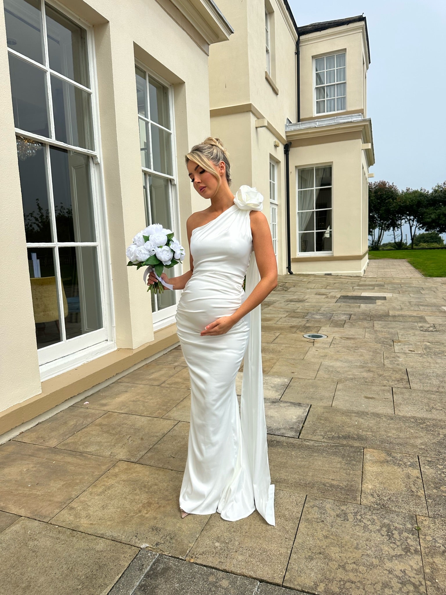 Amalfi Maternity Dress White