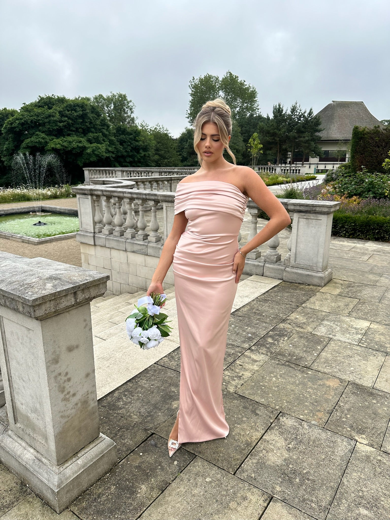 Monaco Dress Blush Pink