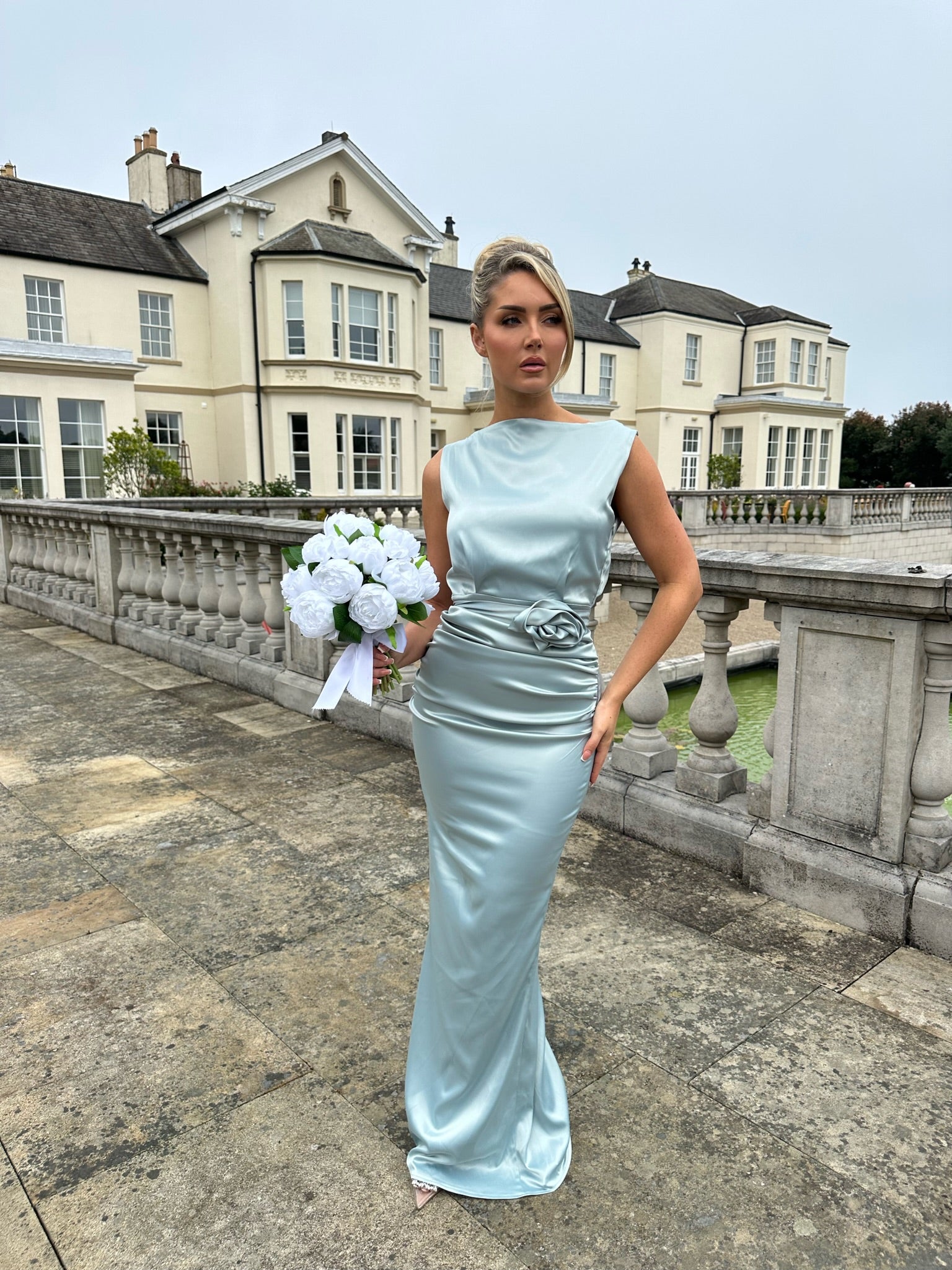Bali Belt Dress Mineral Blue