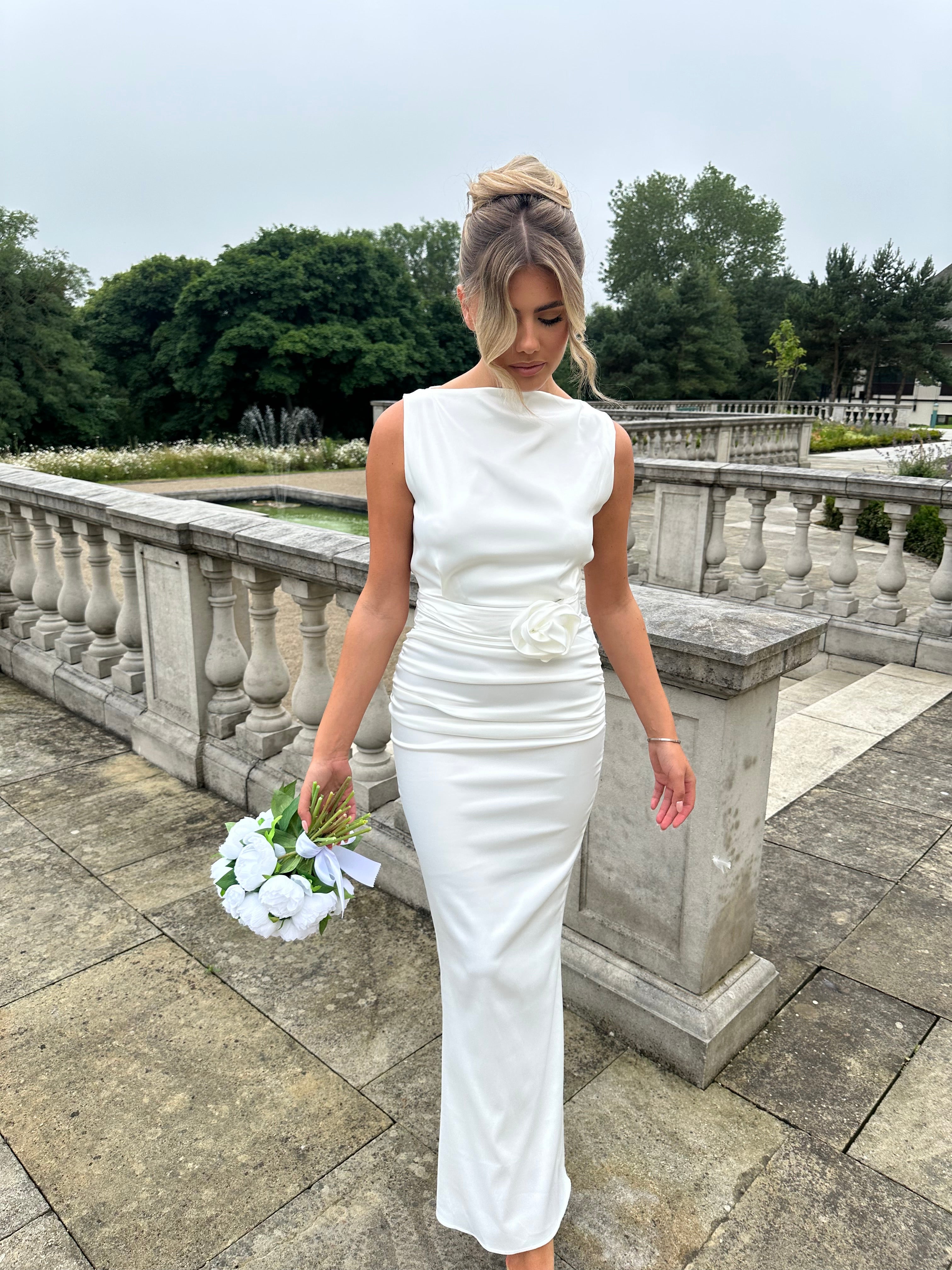 Bali Belt Dress White