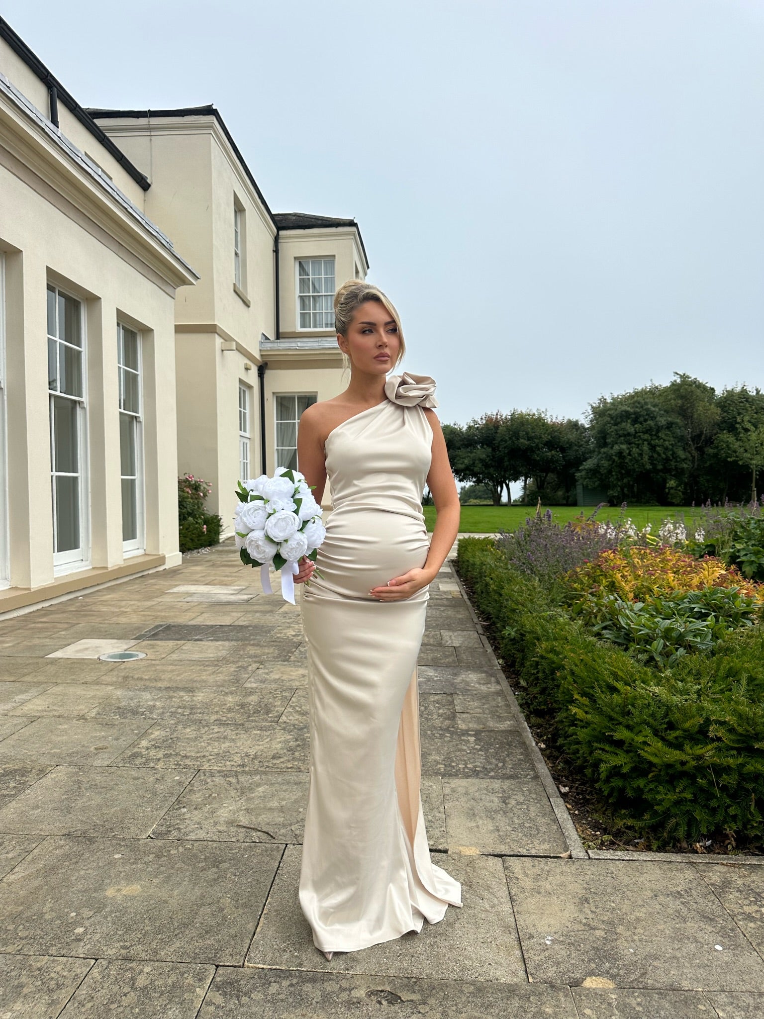 Amalfi Maternity Dress Champagne