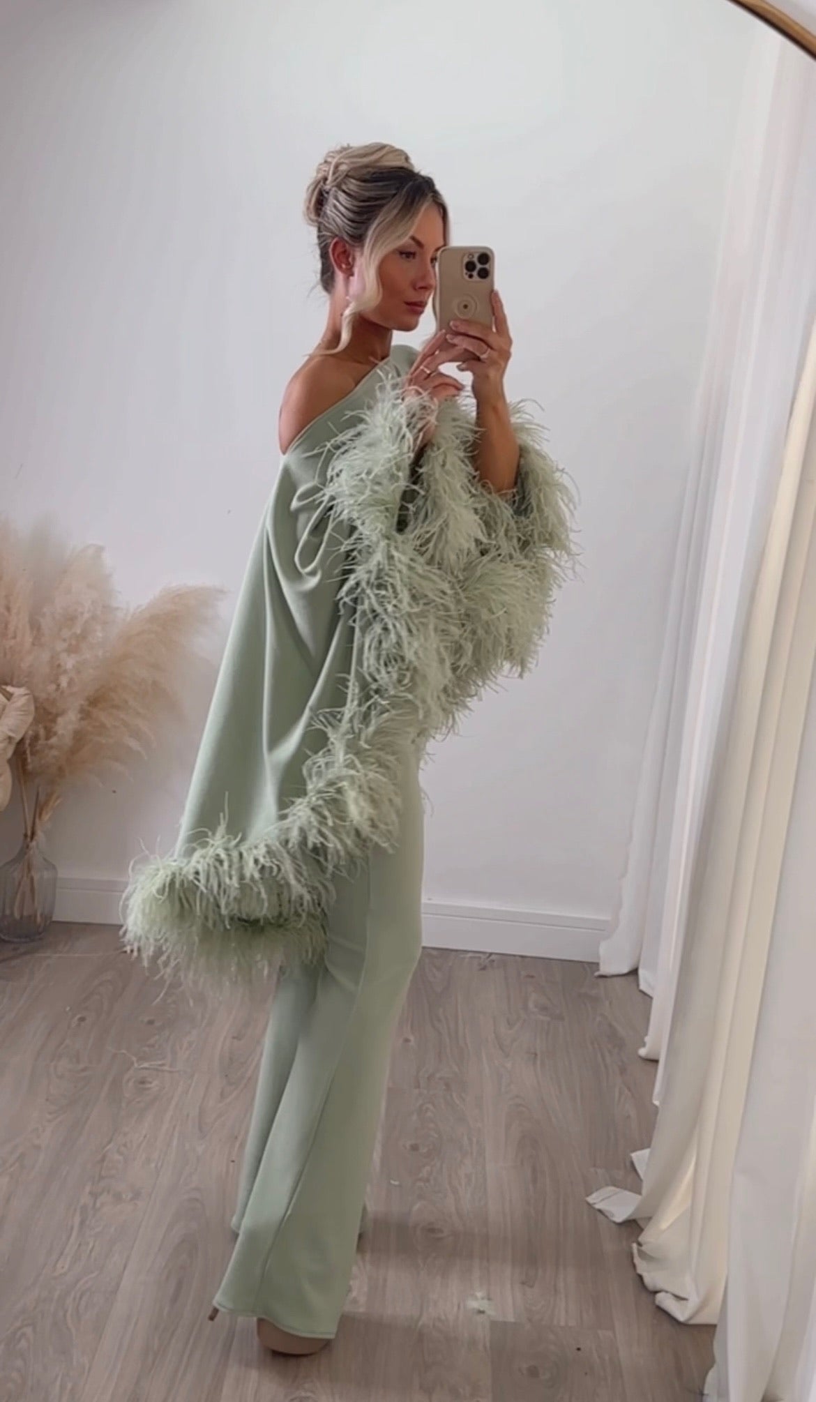 Kylie Cape Trouser Set Matcha