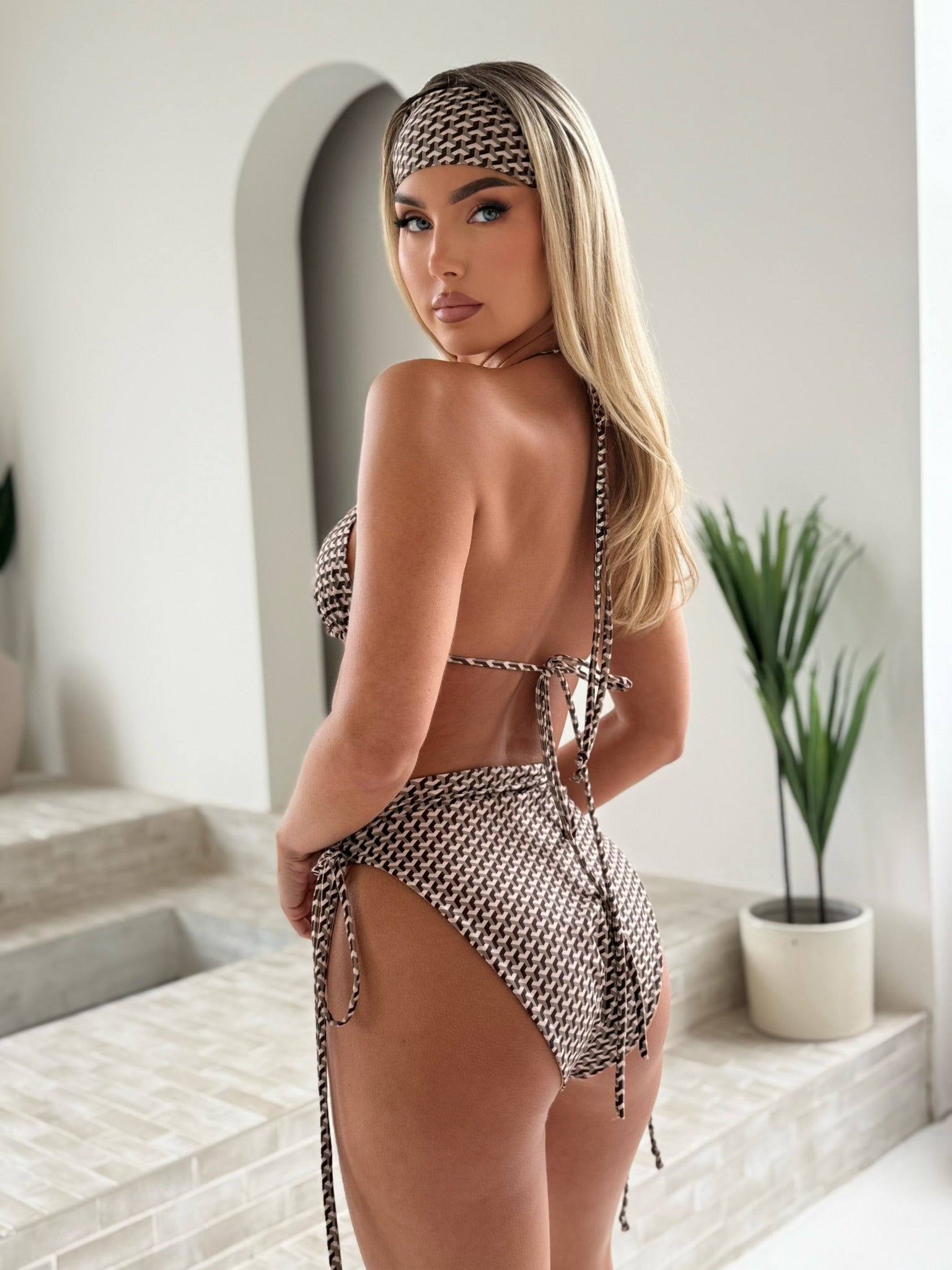 Miami Taupe High Waisted Bikini Bottoms