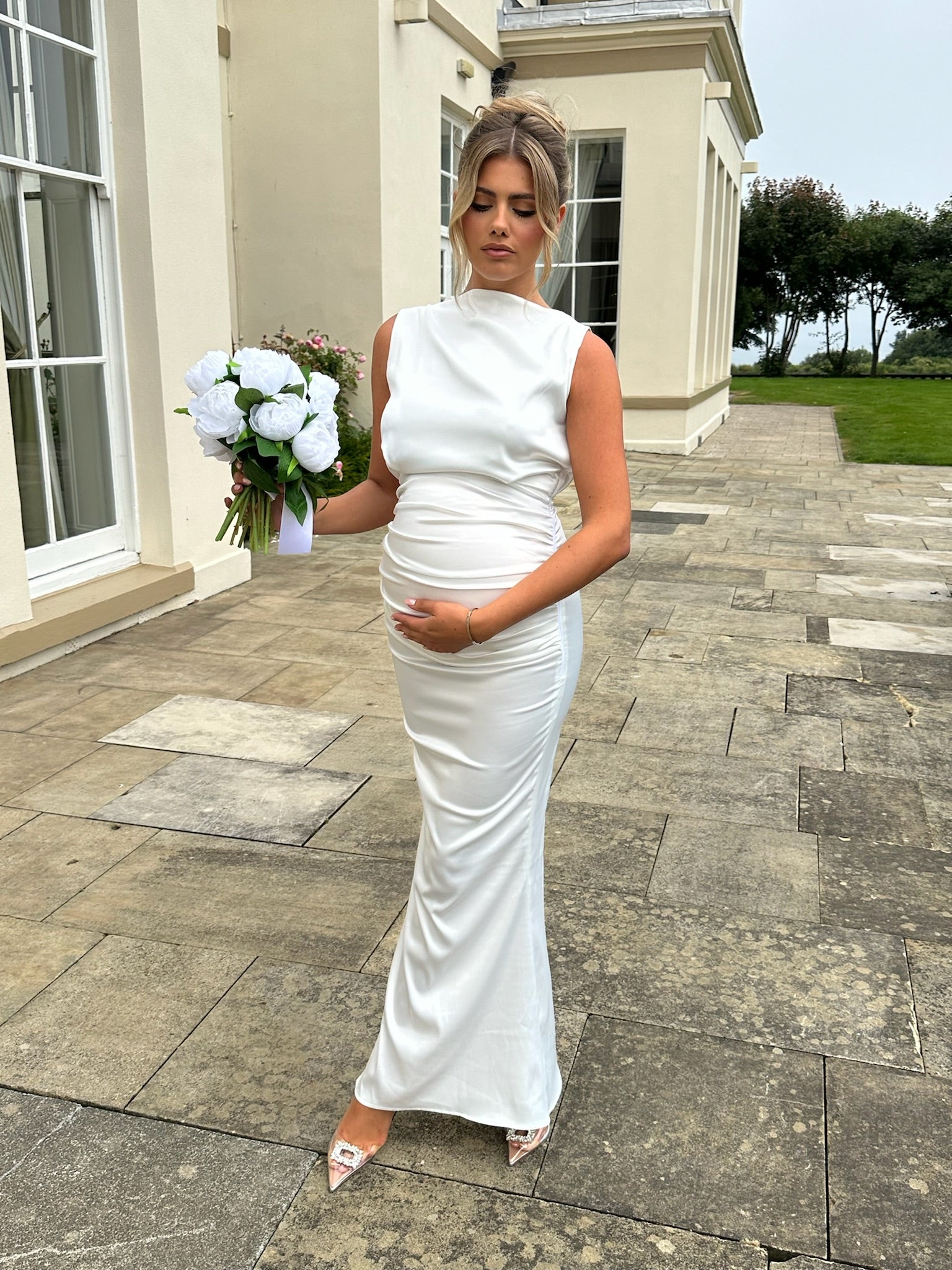 Bali Maternity Dress White