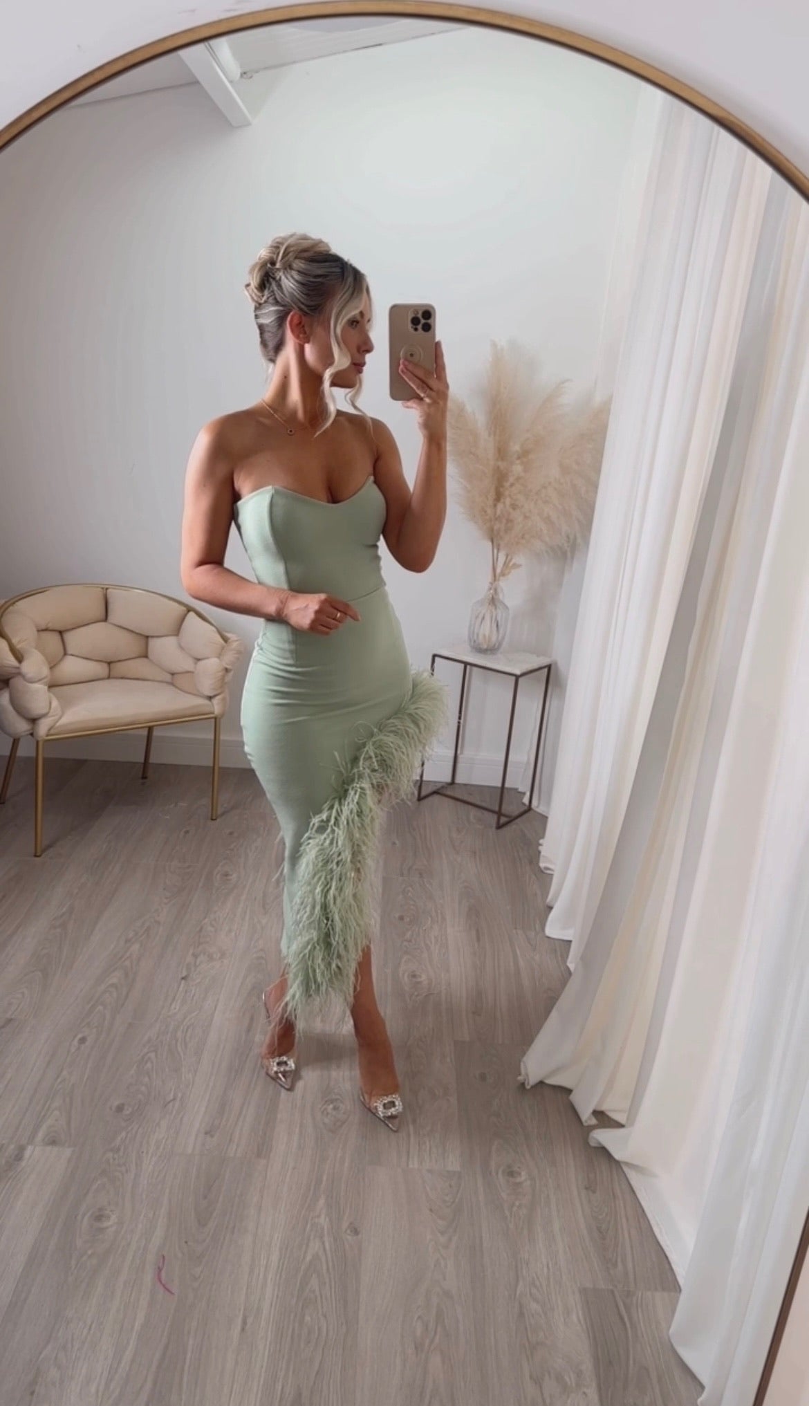 Amara sleeveless Dress Matcha