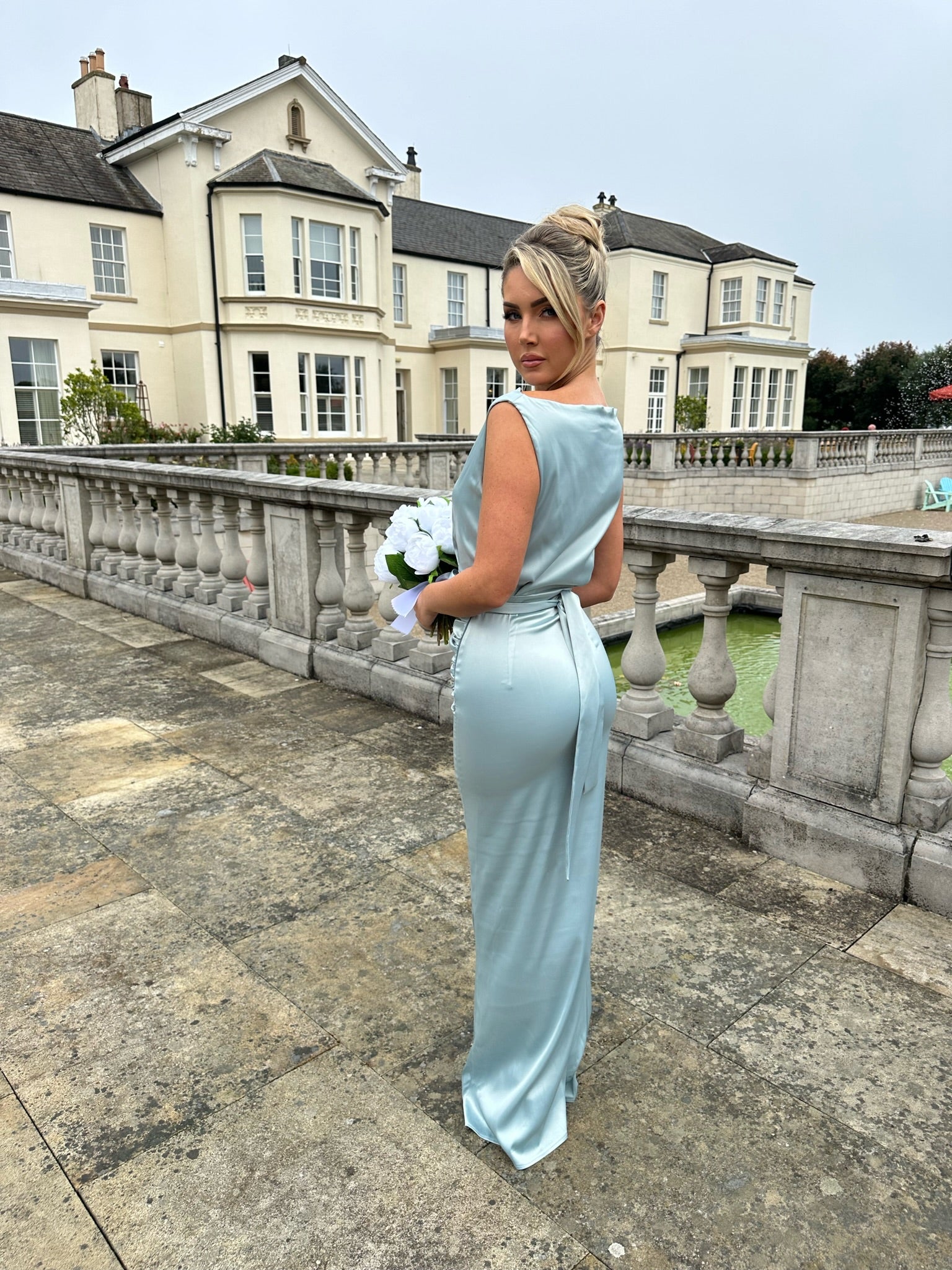 Bali Belt Dress Mineral Blue