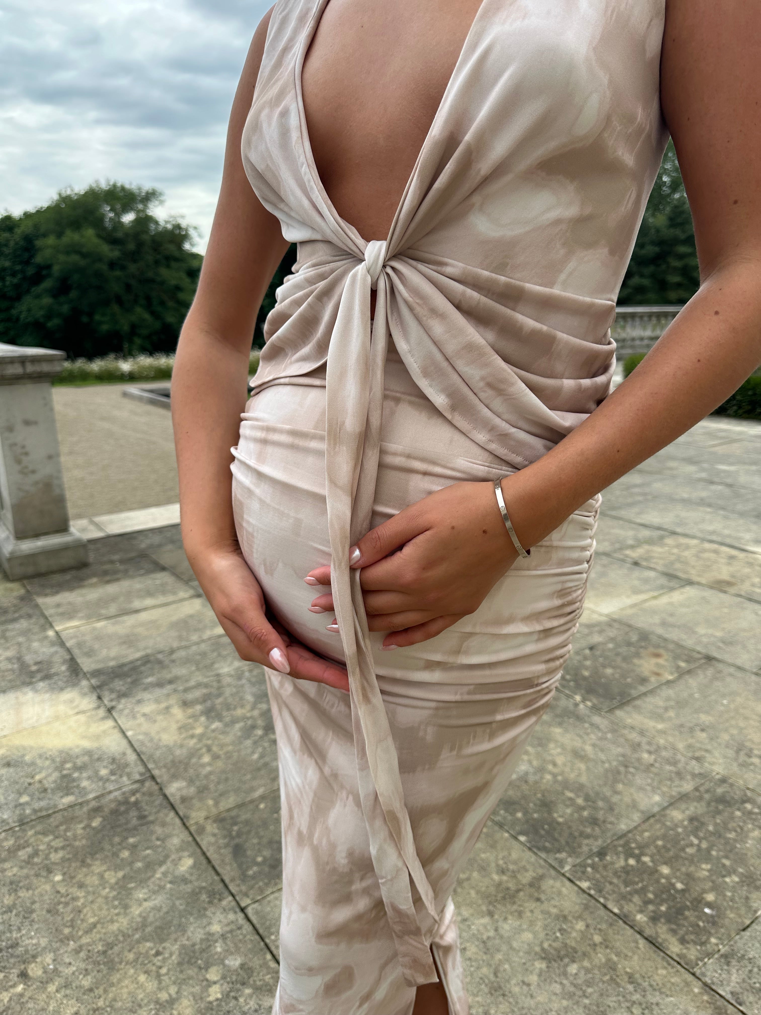 Maeve Maternity Two Piece Set Nude Smudge