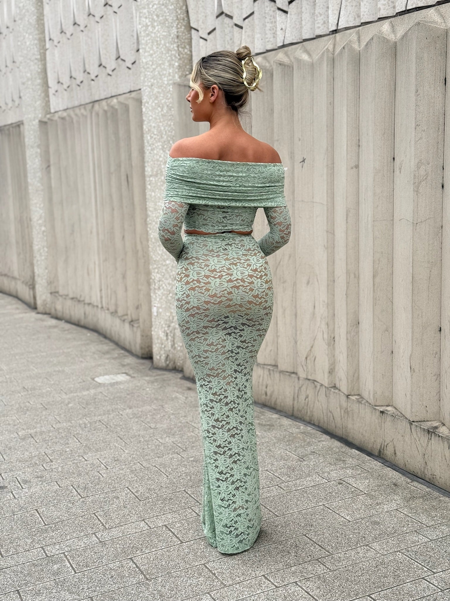 Kenzie Two Piece Set Matcha Lace