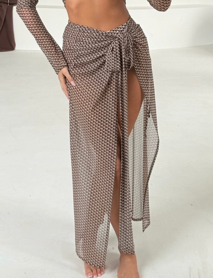 Miami Taupe Mesh Bodhi Skirt