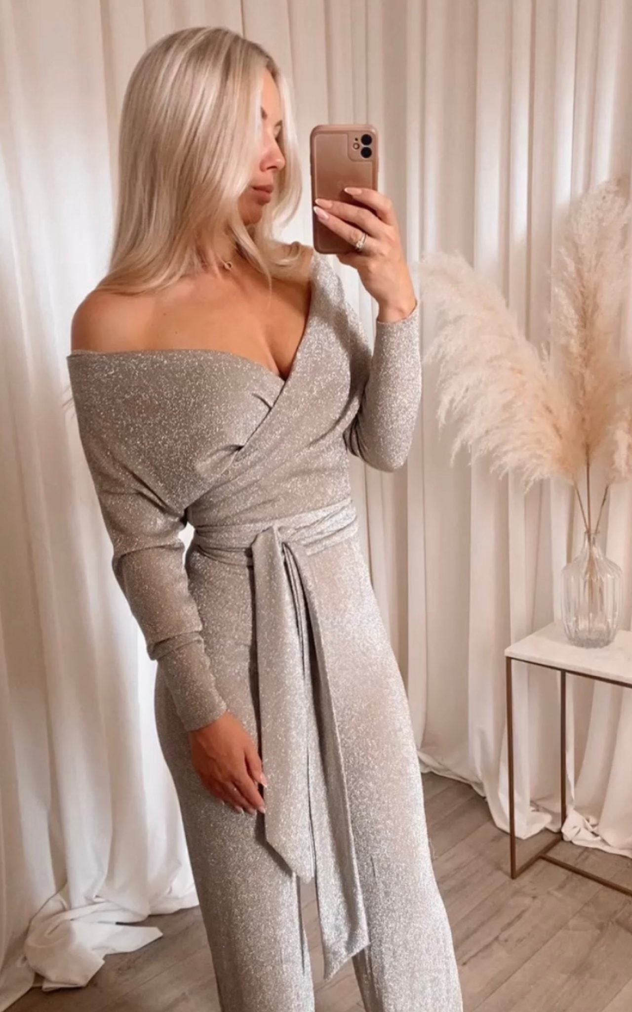 Maddie Jumpsuit Gold Glitter