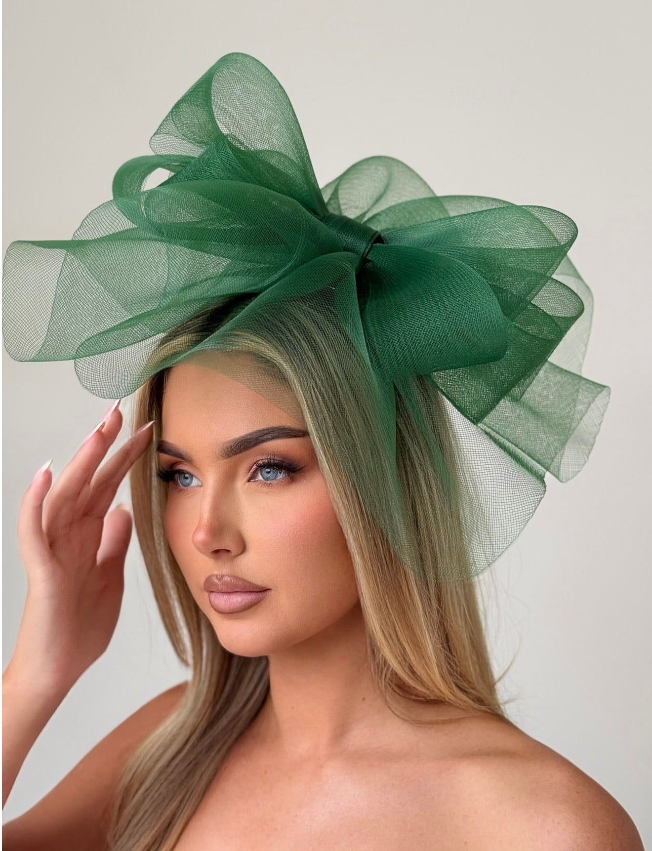 Bow Fascinator Headband Emerald Green