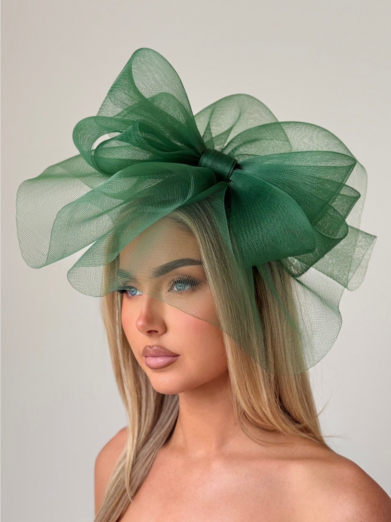 Bow Fascinator Headband Emerald Green