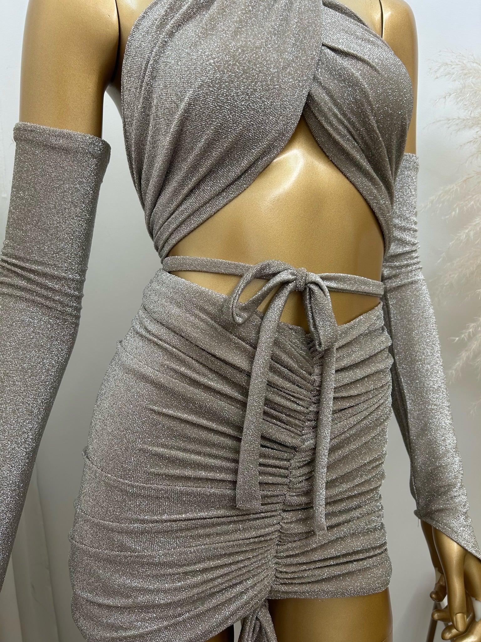 Ibiza 3 Piece Set Gold Glitter