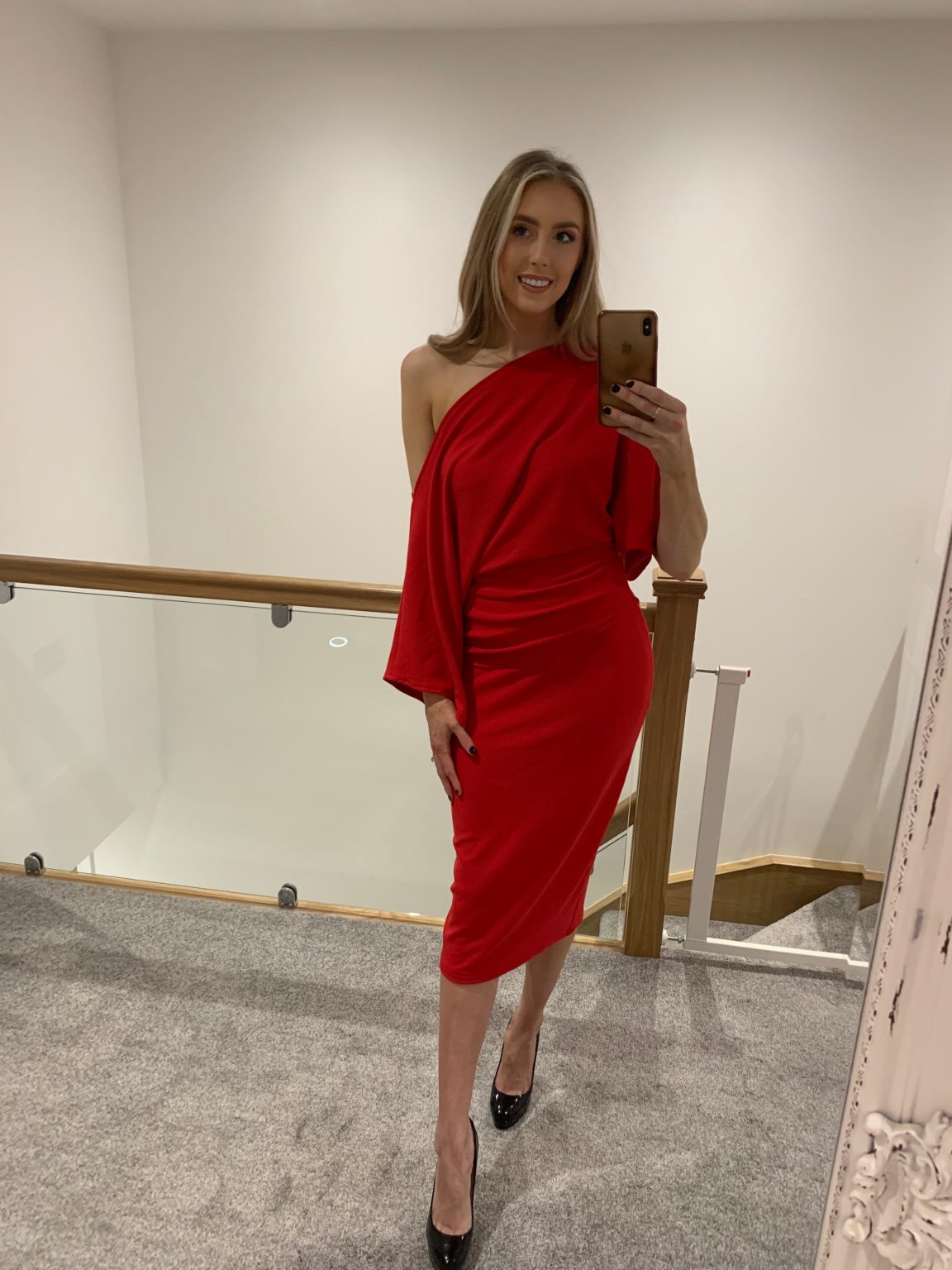 Lottie Midi Dress Red
