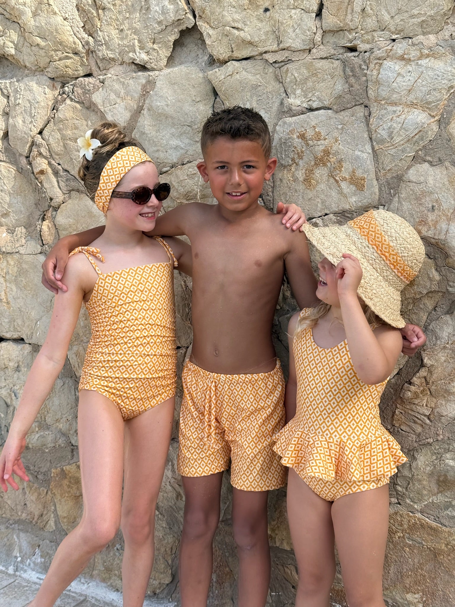 Mini Ibiza Gathered Tie Shoulder Swimsuit