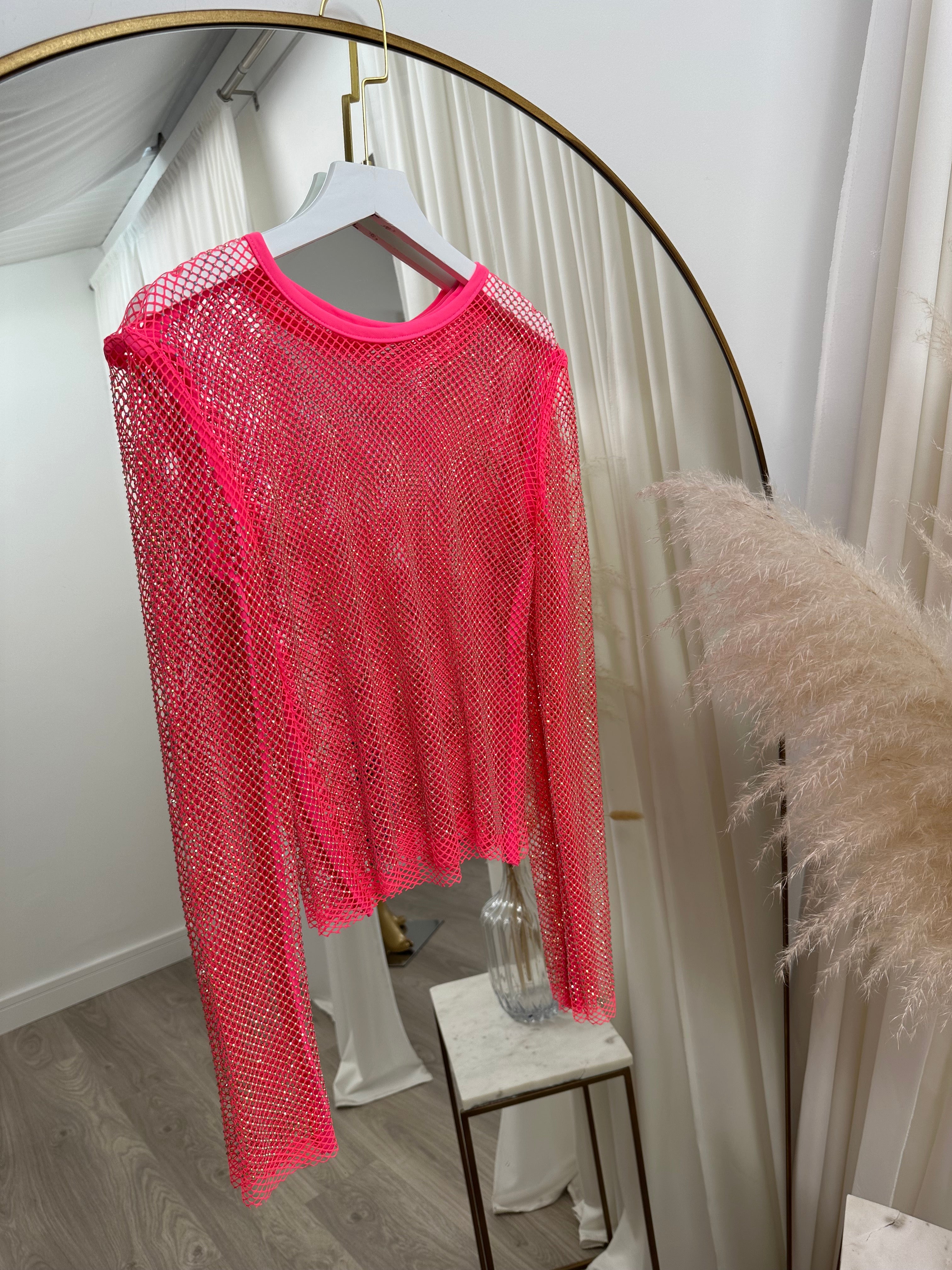 Diamanté Top Pink